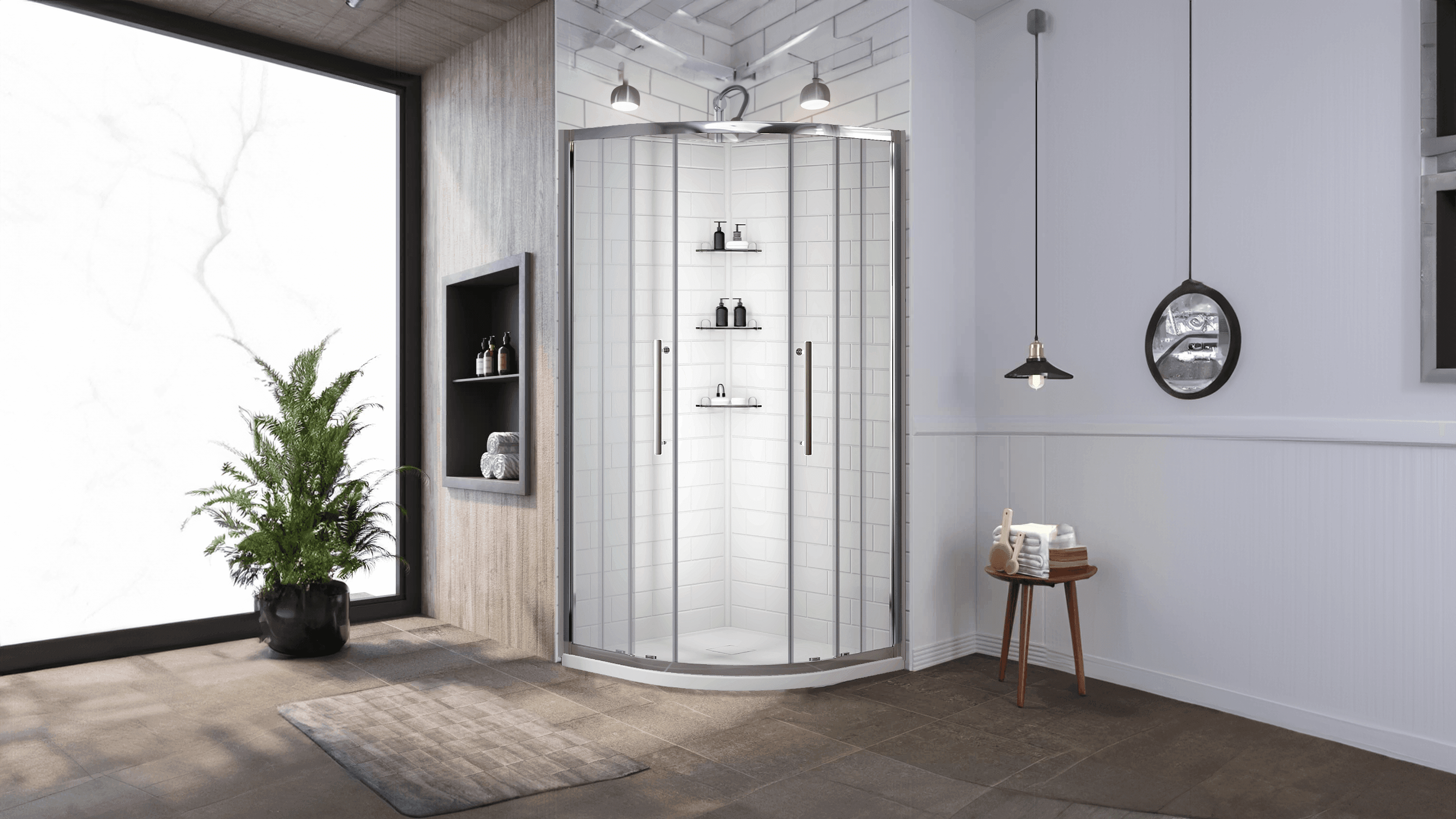 Discover the Monaco Round Corner Shower Kit