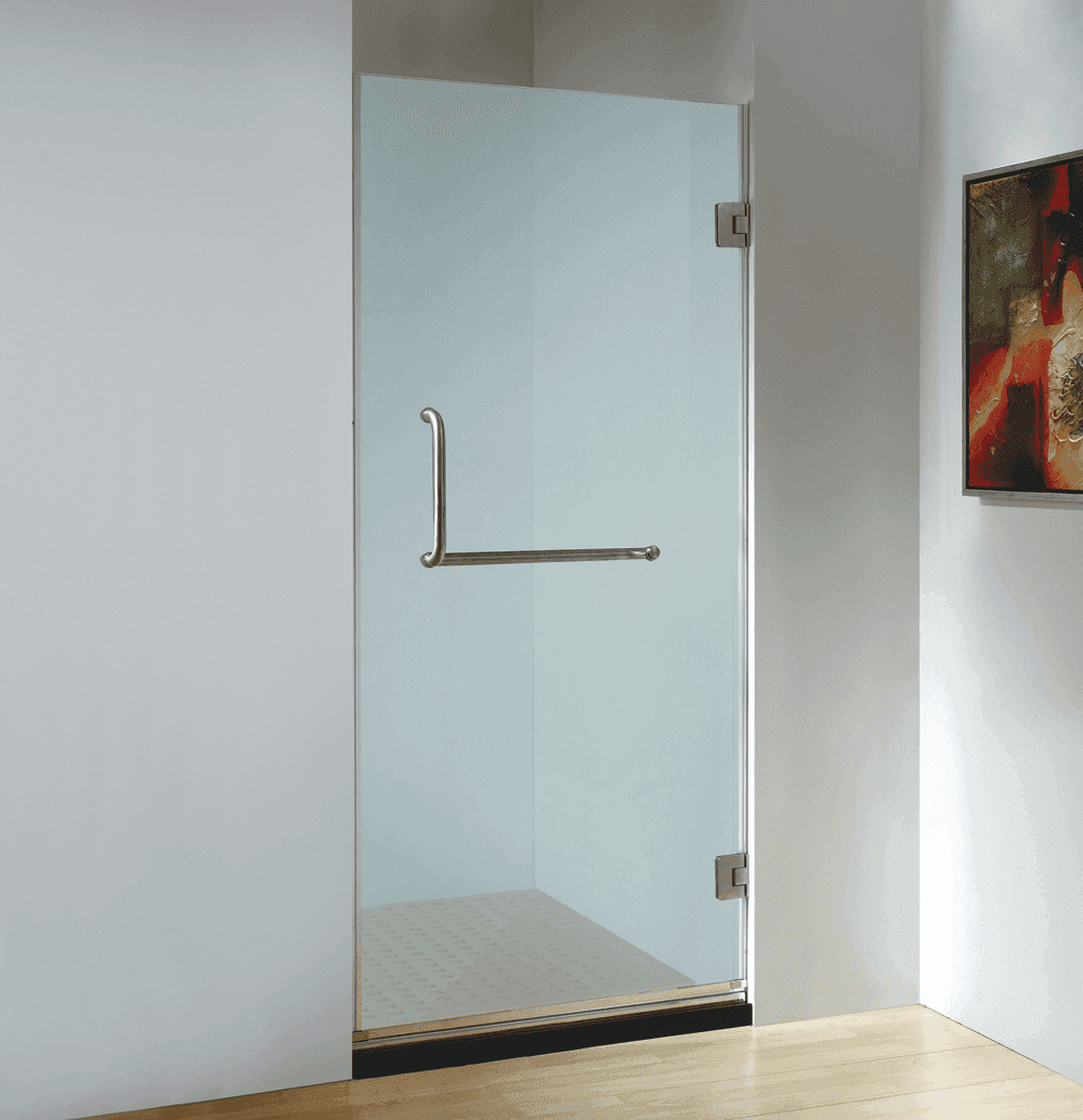 Dreamwerks Frameless Hinged Shower Door – Clear or Frosted, Easy Clean & Luxury Finish