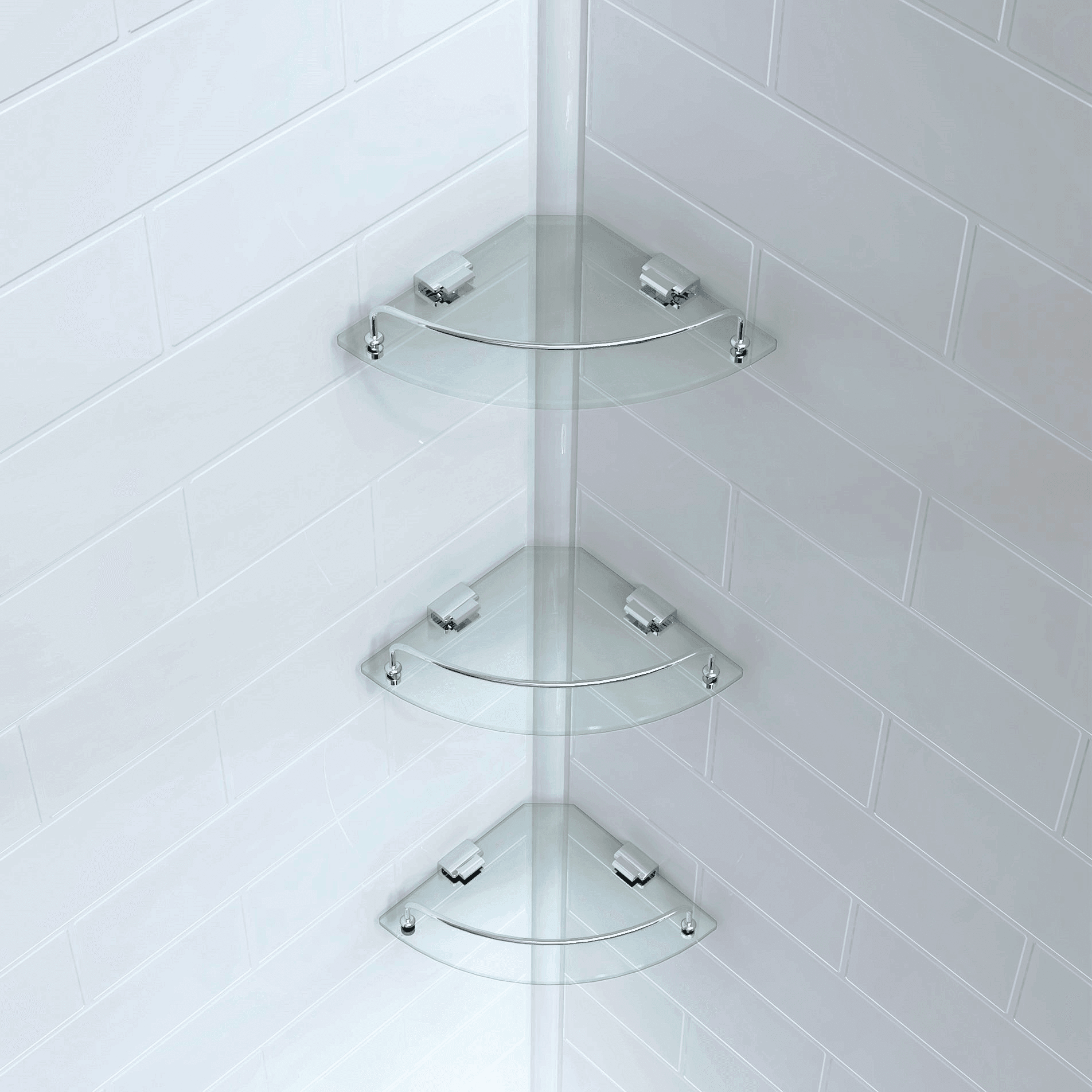 Monaco 36 in. W x 36 in. D x 75 in. H Round Chrome Shower Kit