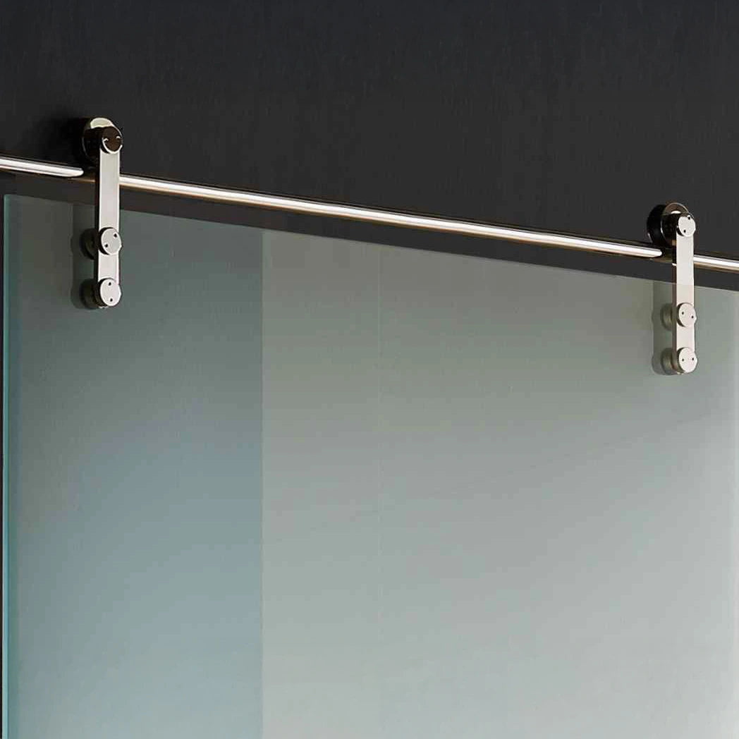 Dreamwerks 40 in. W X 79 in. H Sliding Glass Door with SS Pulley