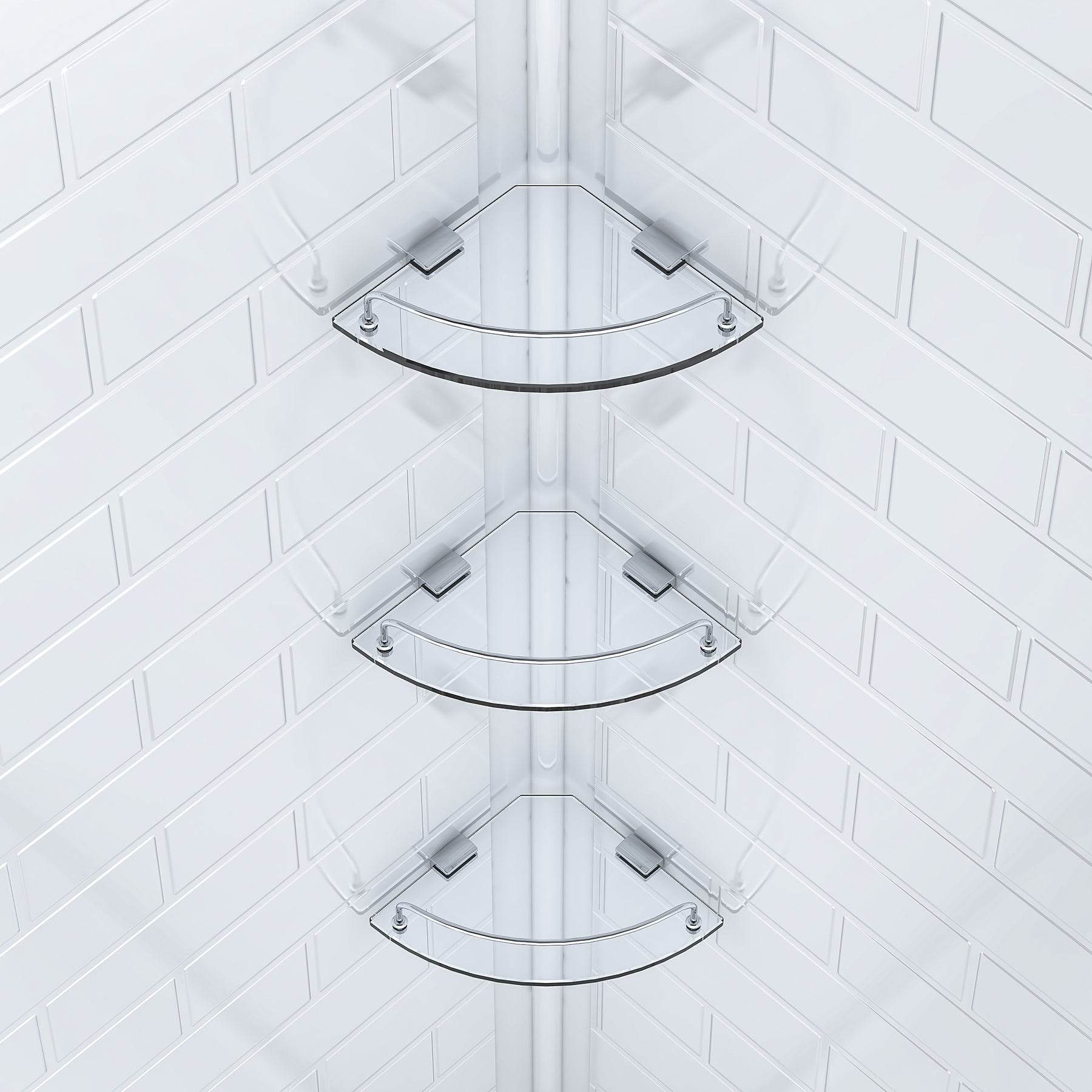 Monaco 36 in. W x 36 in. D x 75 in. H Round Chrome Shower Kit - Dreamwerks