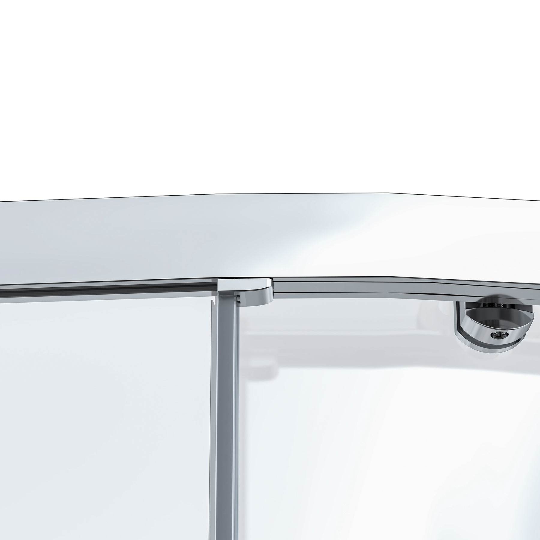 Monaco 36 in. W x 36 in. D x 75 in. H Round Chrome Shower Kit - Dreamwerks