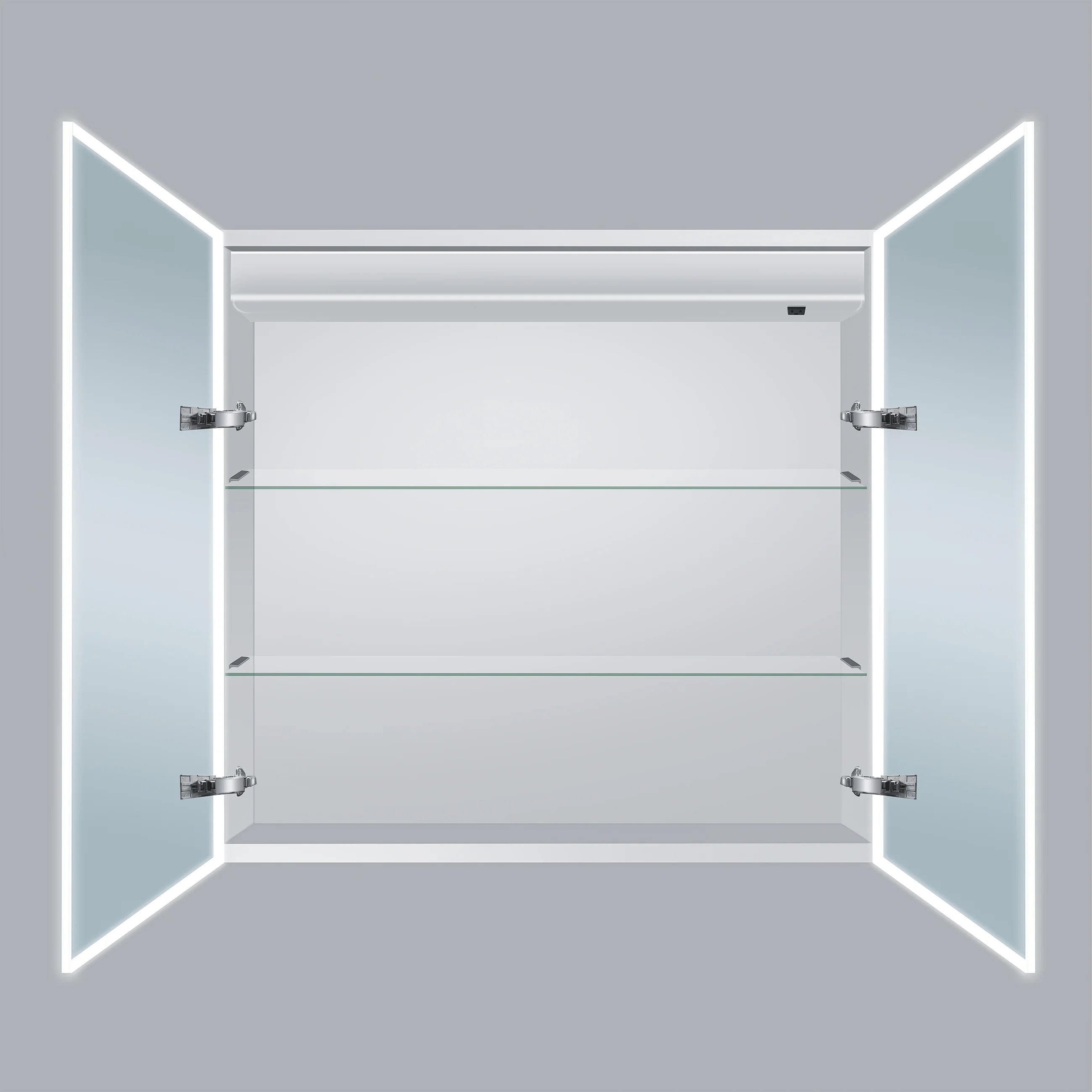 Dani 28"W X 28"H LED Medicine Cabinet with Mirrored Doors