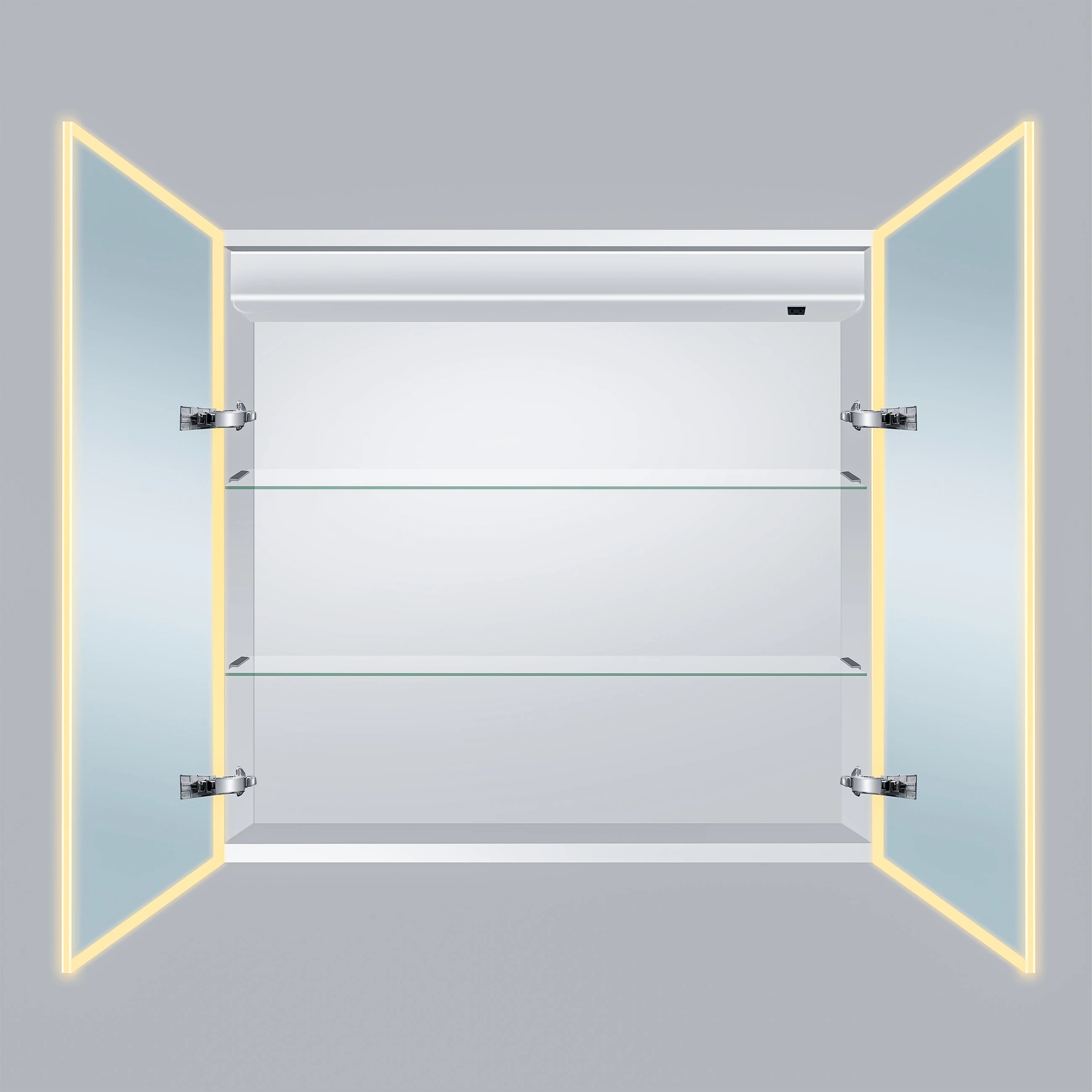 Dani 28"W X 28"H LED Medicine Cabinet with Mirrored Doors