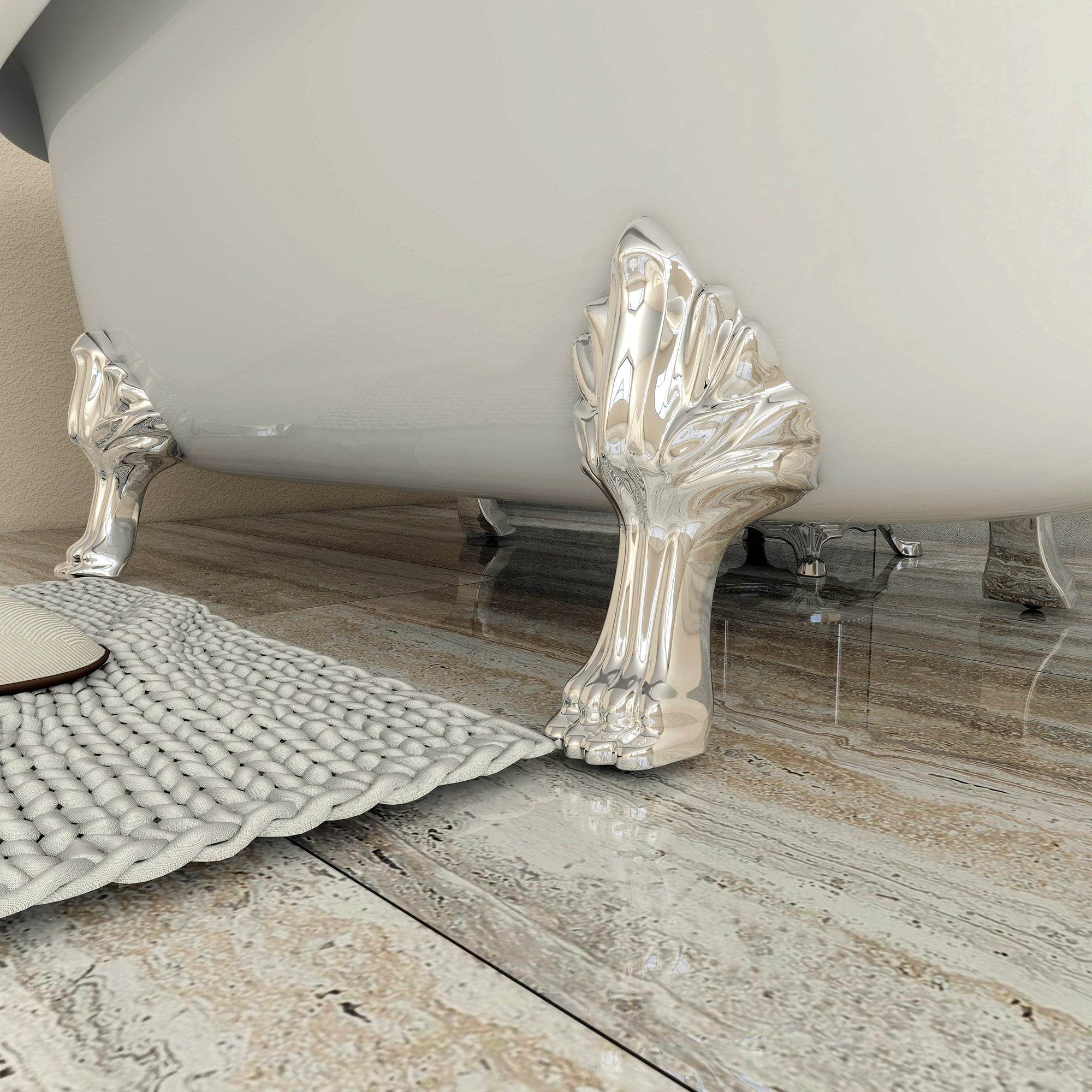 Dreamwerks 5.5 ft. Acrylic Claw Foot Oval Tub