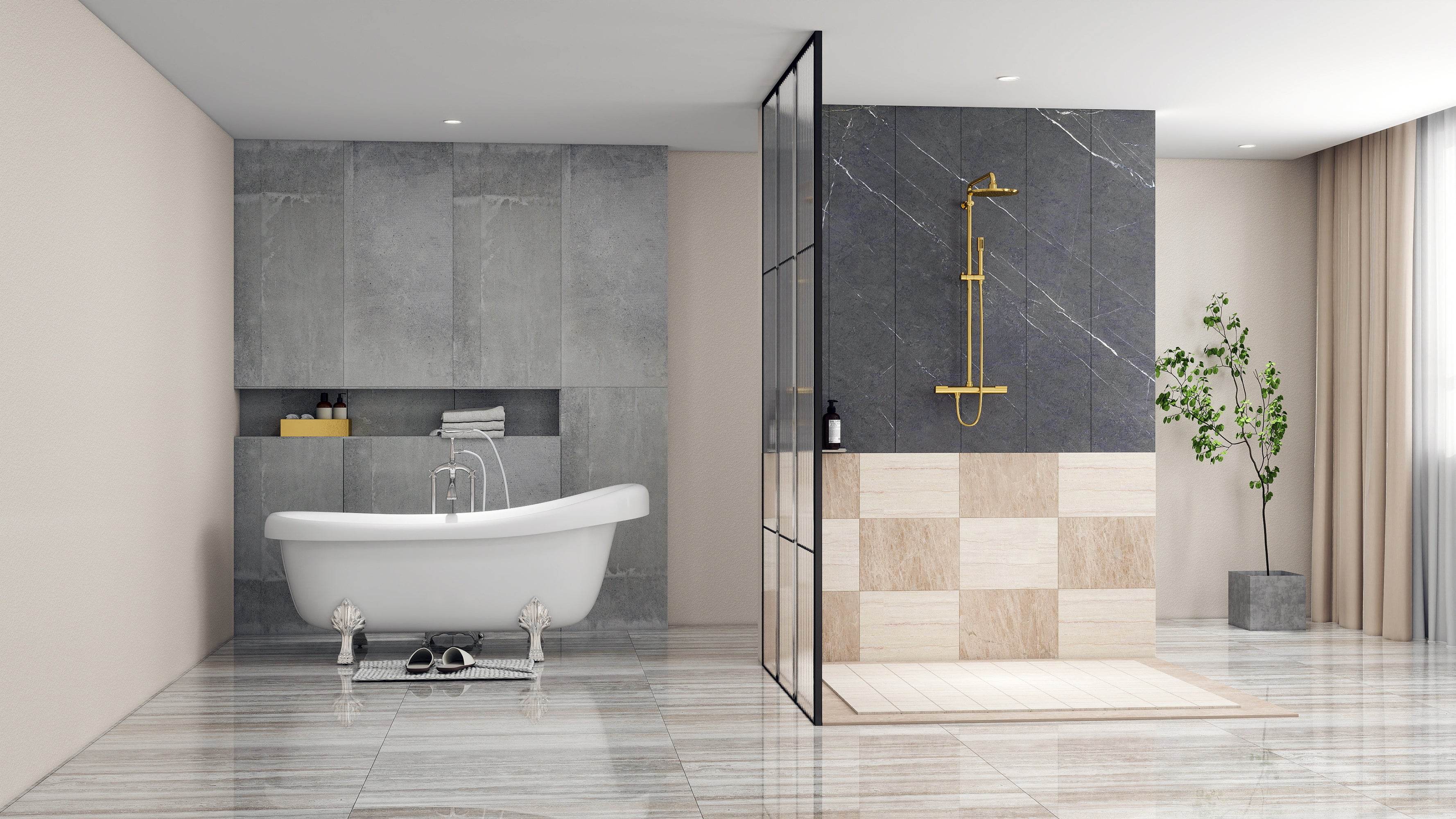 Dreamwerks 5.5 ft. Acrylic Claw Foot Oval Tub