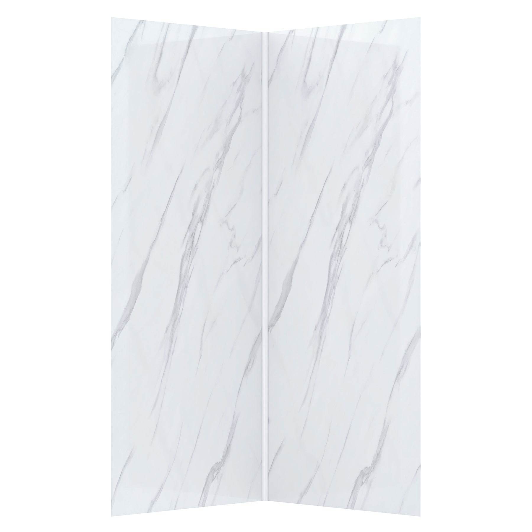 Monaco 36 in. W x 36 in. D x 75 in. H Round Brushed Nickel Shower Kit - Dreamwerks