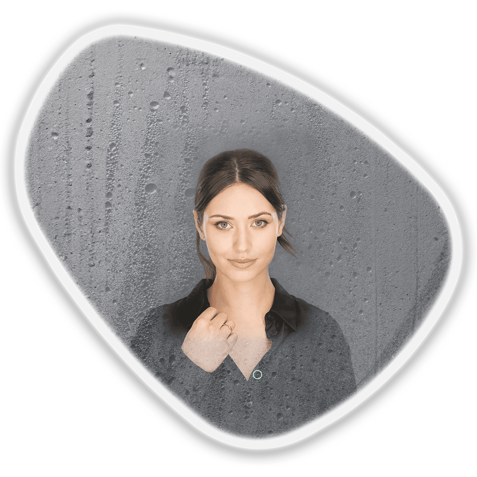 Eva Irregular Shaped LED Lighted Mirror with Dimmer & Defogger - Available in 2 Sizes - Dreamwerks