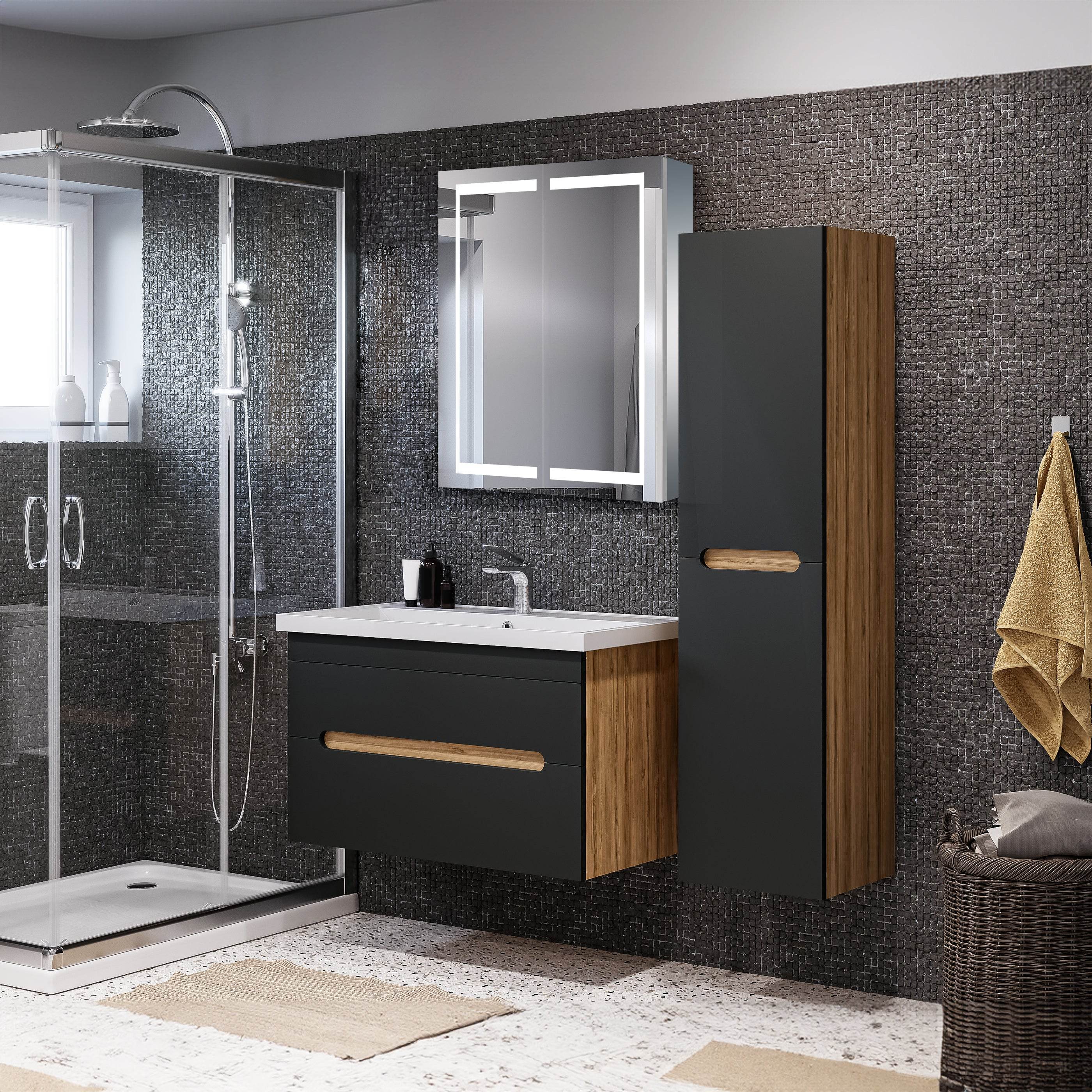 Glenn 24"x32" LED Medicine Cabinet with Dimmable Lighting & Luxury Bathroom Storage