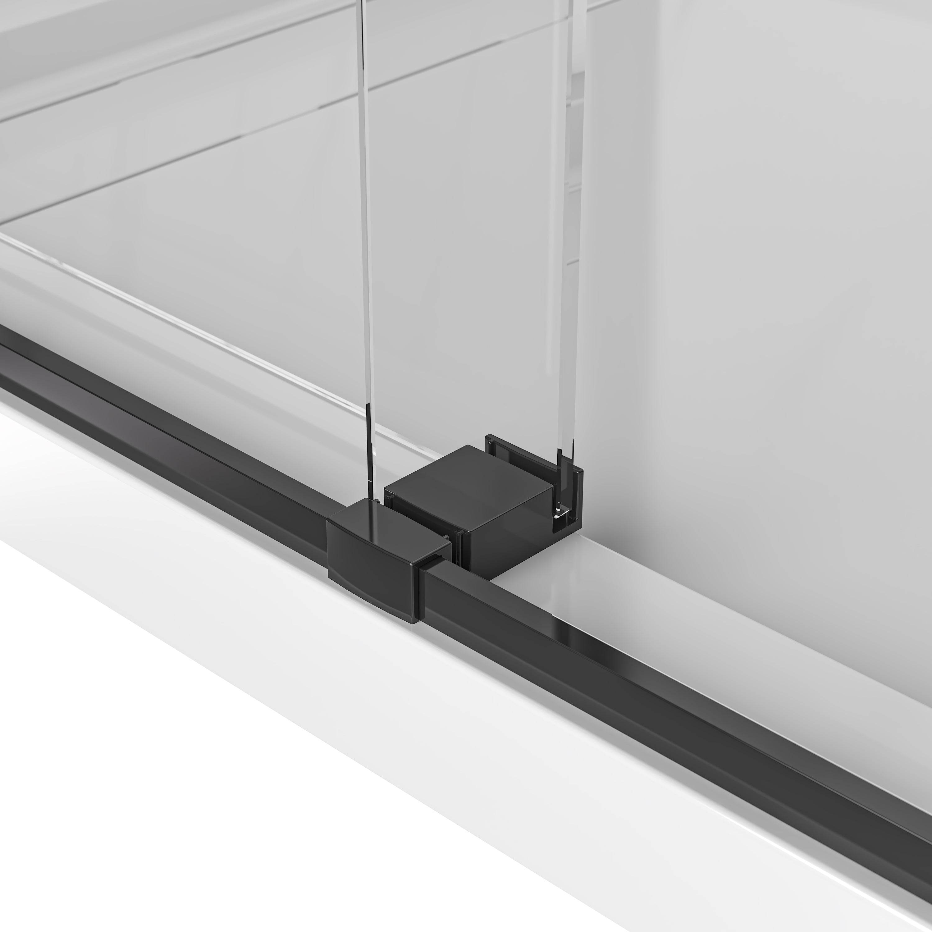 Bristol 48 in. W x 32 in. D x 79.2 in. H Rectangular Black Shower Kit