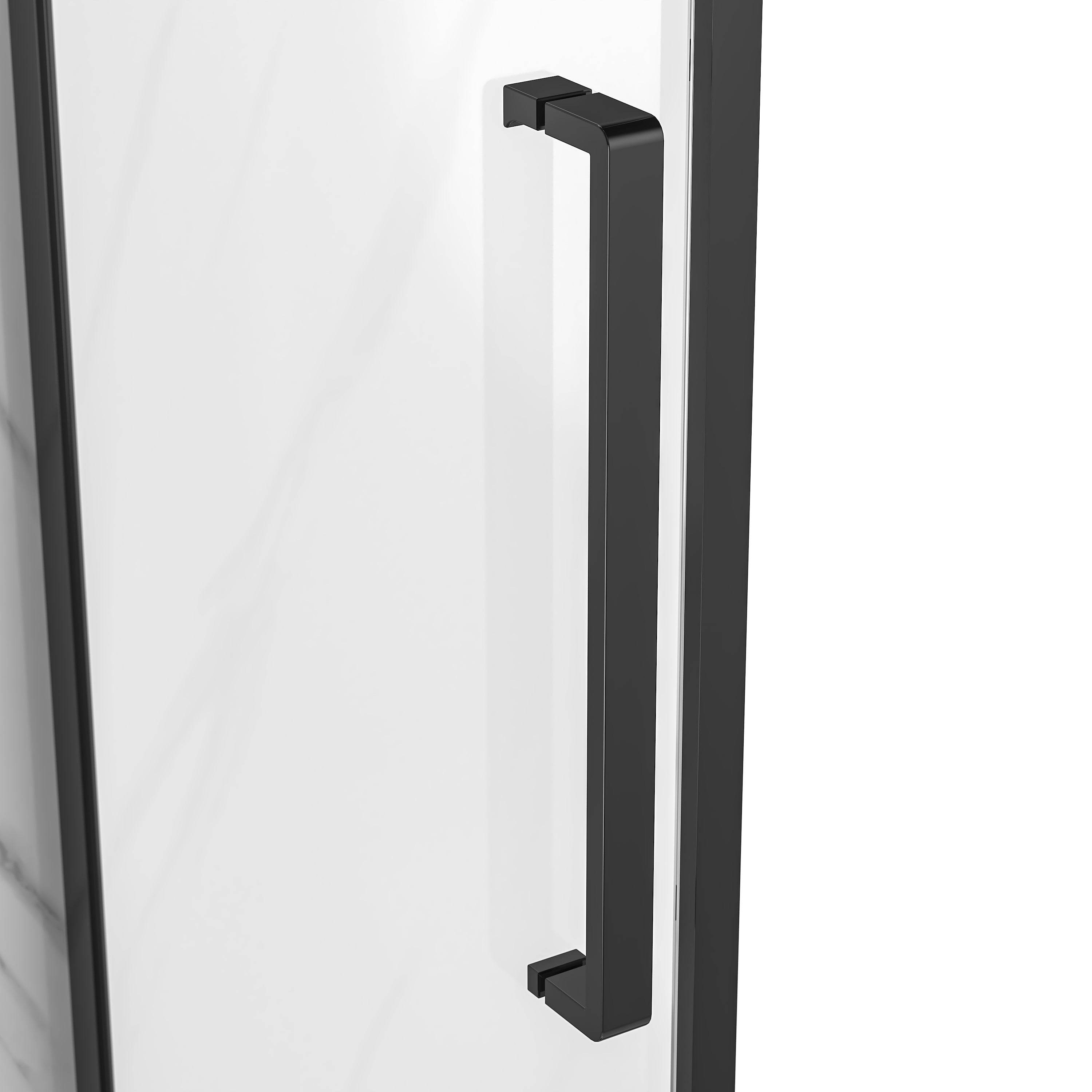 Bristol 48 in. W x 32 in. D x 79.2 in. H Rectangular Black Shower Kit