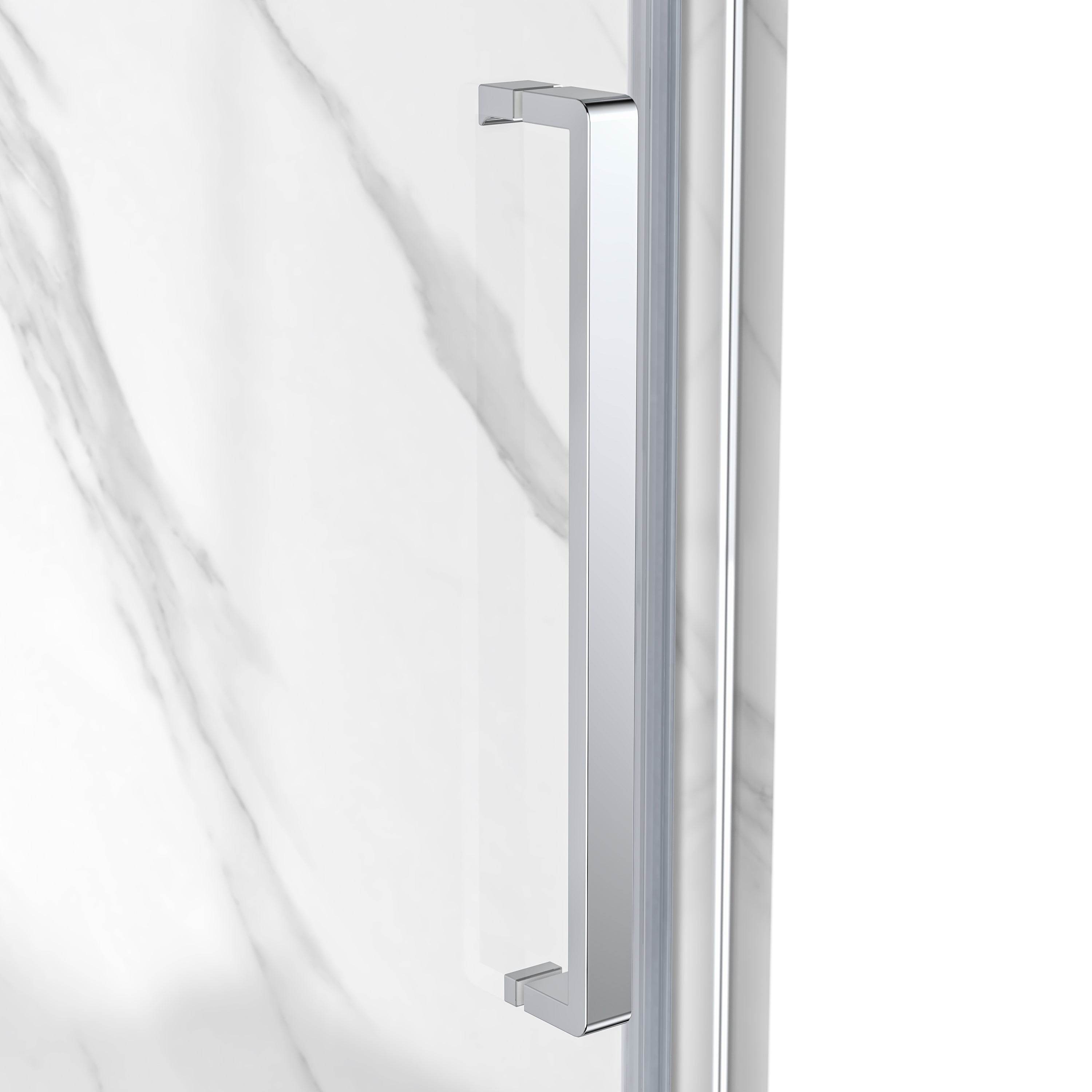 Capri Neo-Angle Shower Kit in Black | Chrome | Brushed Nickel Finish - Dreamwerks
