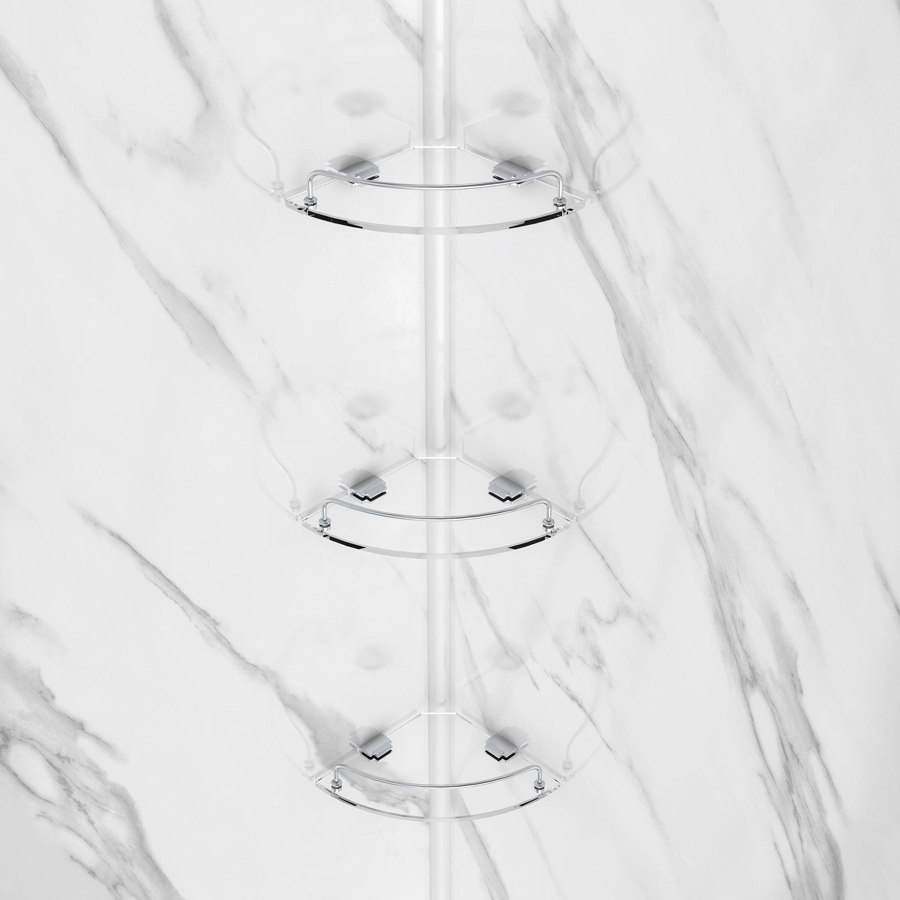 Capri Neo-Angle Shower Kit in Black | Chrome | Brushed Nickel Finish - Dreamwerks