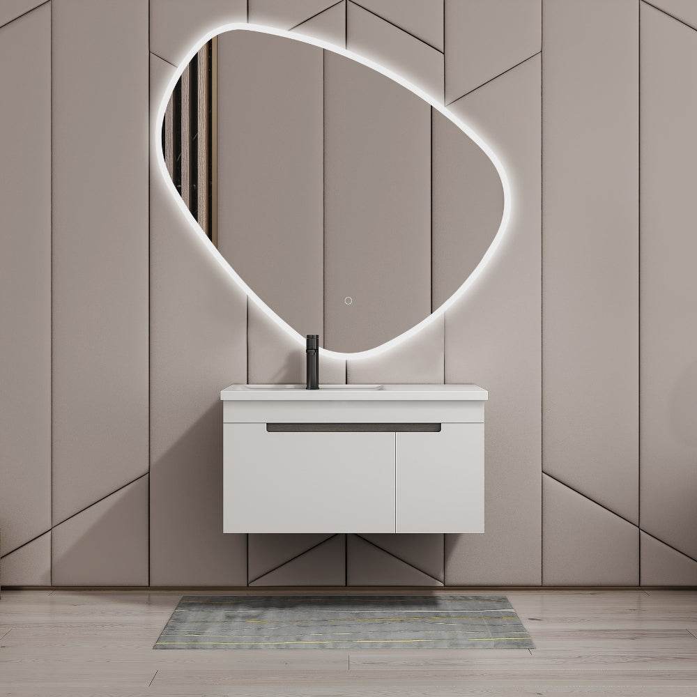 Eva Irregular Shaped LED Lighted Mirror with Dimmer & Defogger - Available in 2 Sizes - Dreamwerks