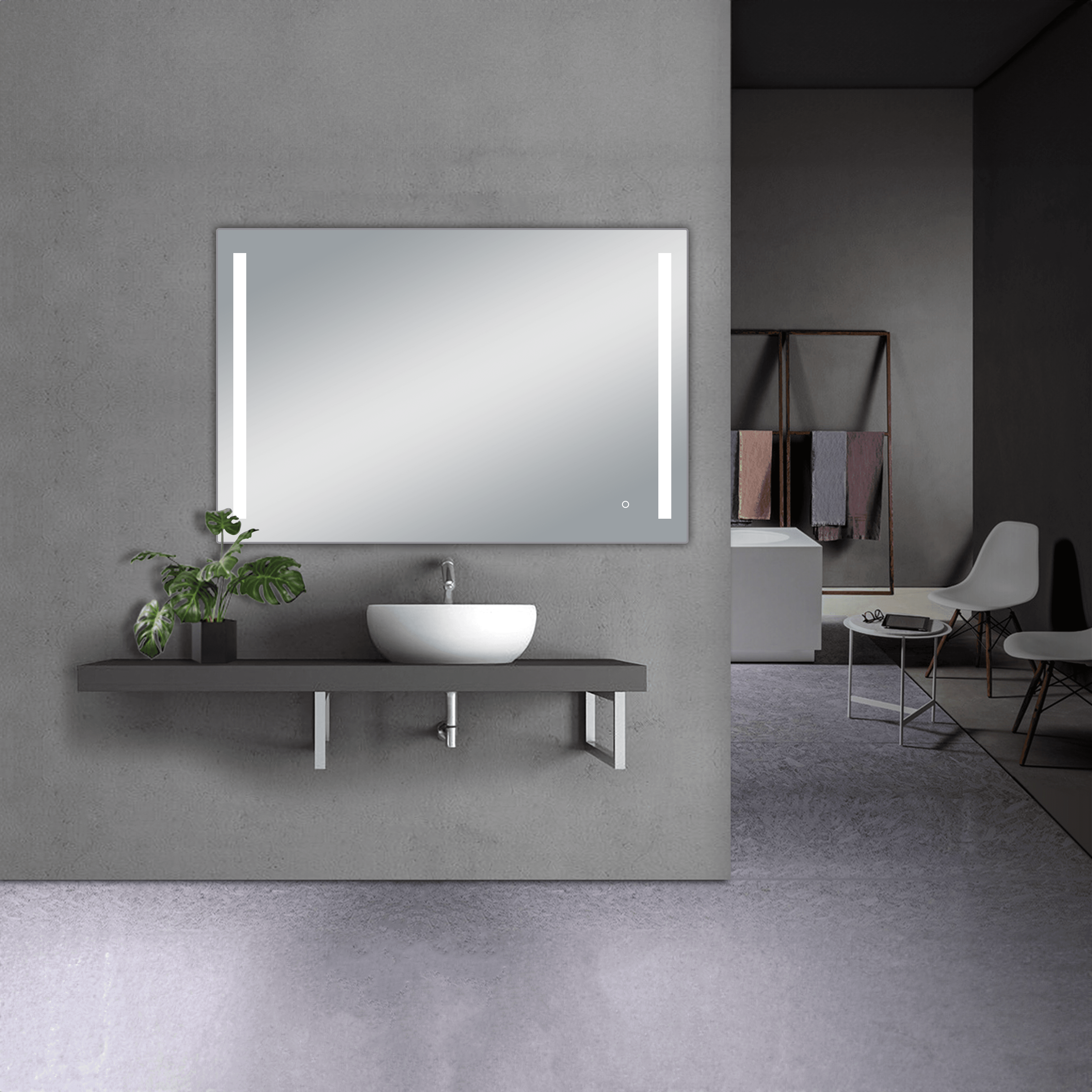 Treviso LED Mirror with Dimmer and Defogger - Available in 4 Sizes - Dreamwerks
