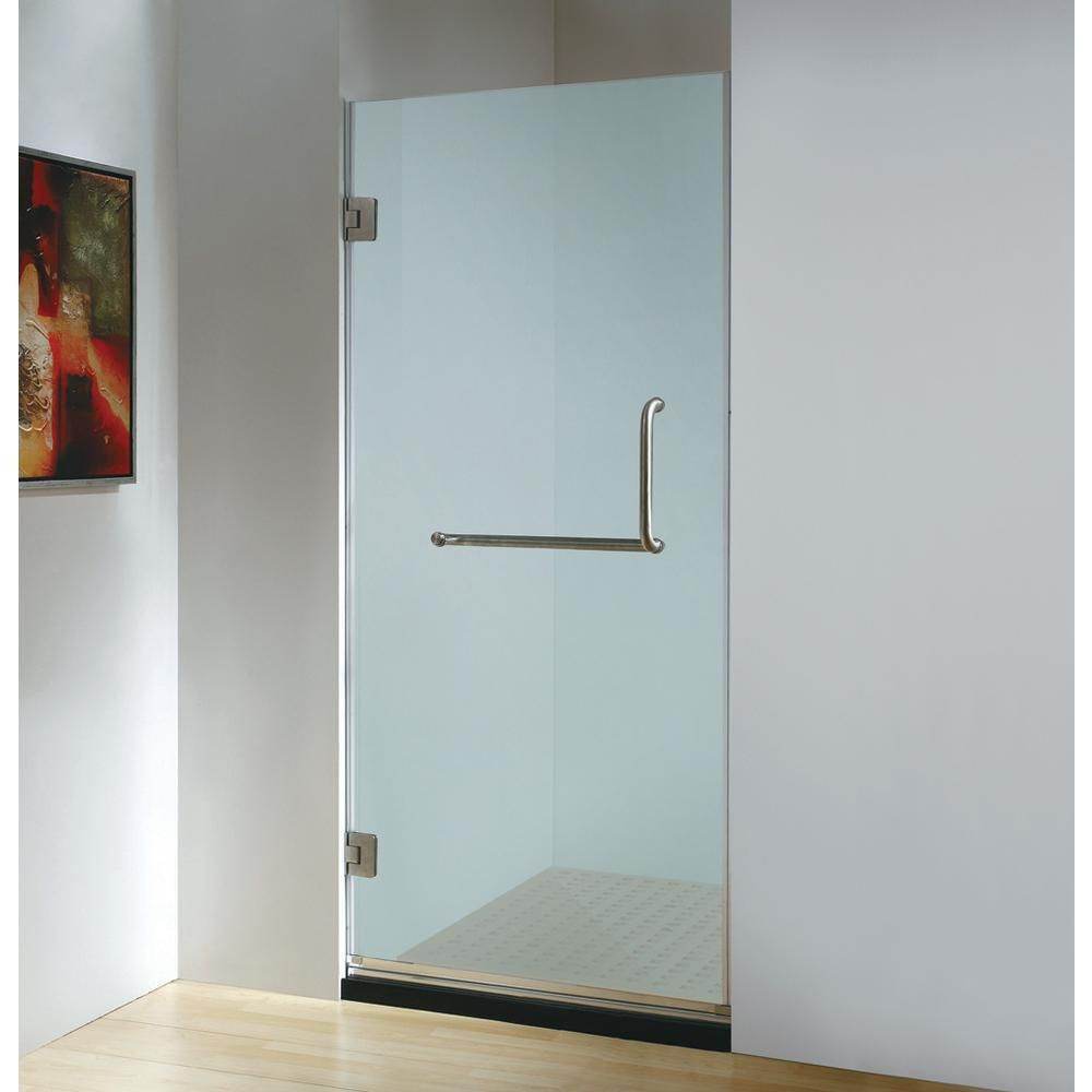 Dreamwerks Frameless Hinged Shower Door – Clear or Frosted, Easy Clean & Luxury Finish