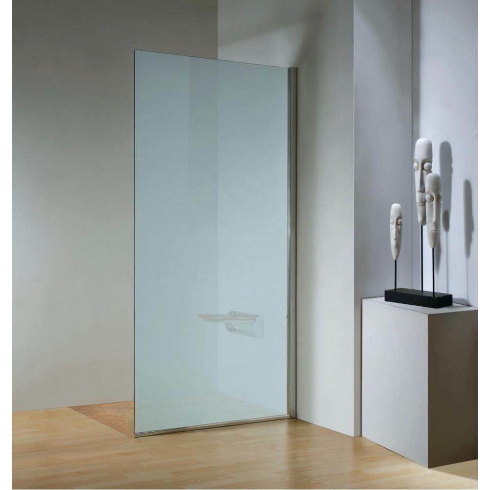 35.4 in. frameless fixed shower door in chrome with clear or frosted glass – elegant bathroom screen