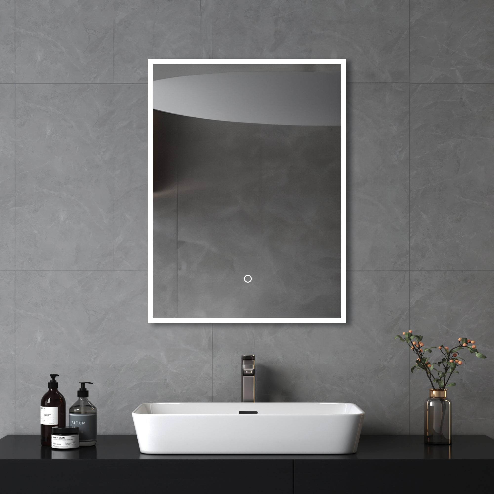 Camila Frameless LED Mirror with Defogger and Integrated Touch Switch - Available in 4 Sizes - Dreamwerks