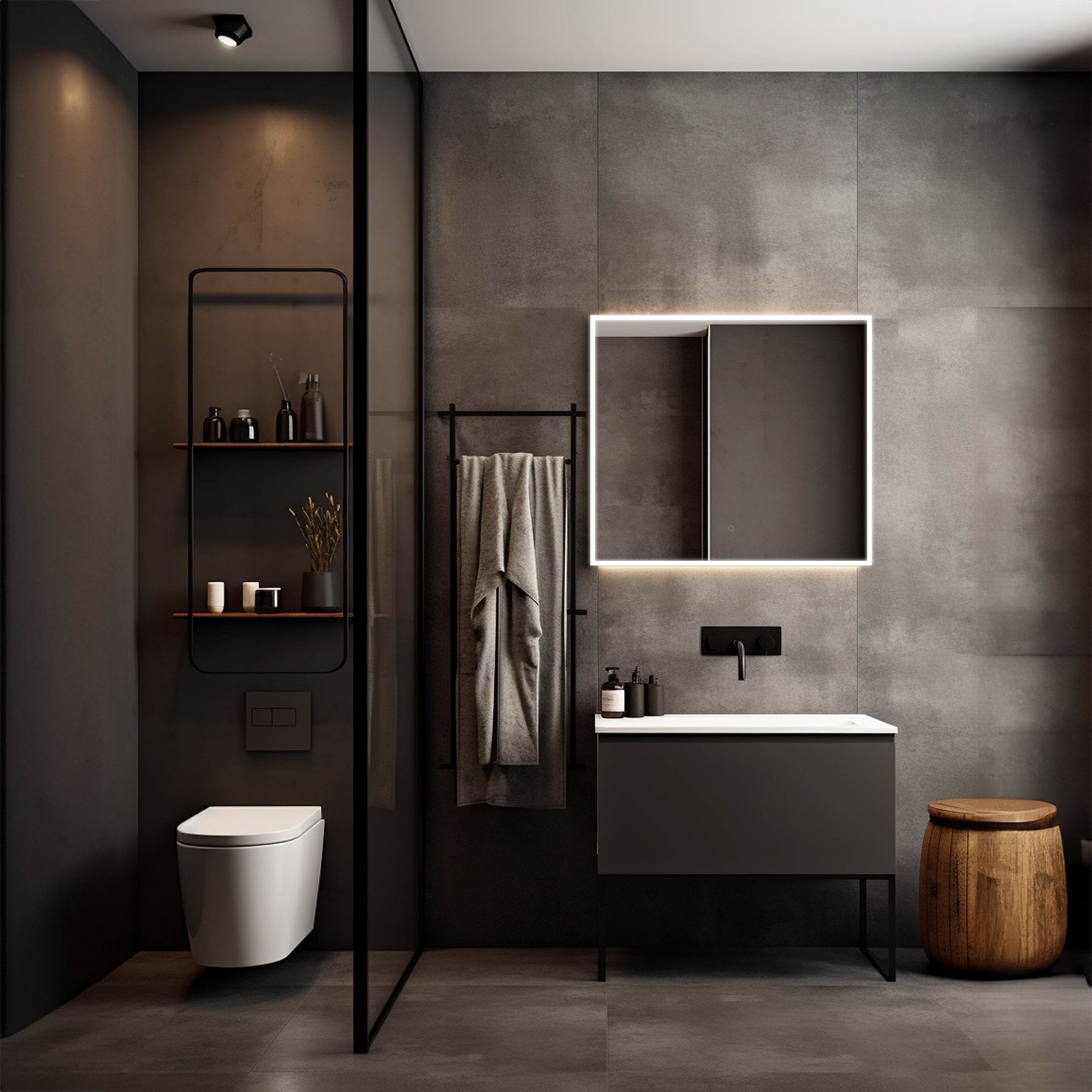 Camila Frameless LED Mirror with Defogger and Integrated Touch Switch - Available in 4 Sizes - Dreamwerks