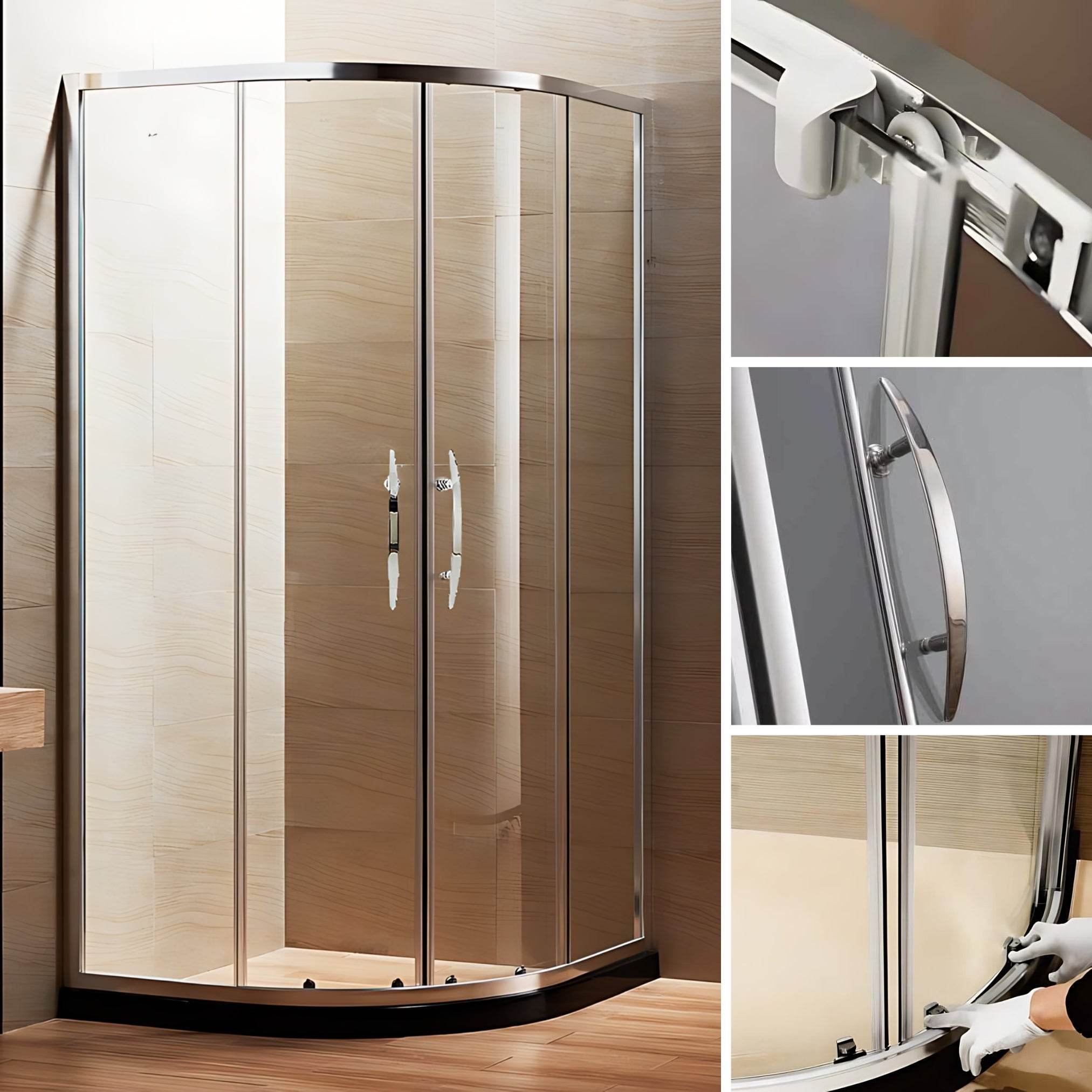 Dreamwerks 36 in. W x 79 in. H Framed Sliding Shower Enclosure - Available in Clear or Frosted Glass - Dreamwerks