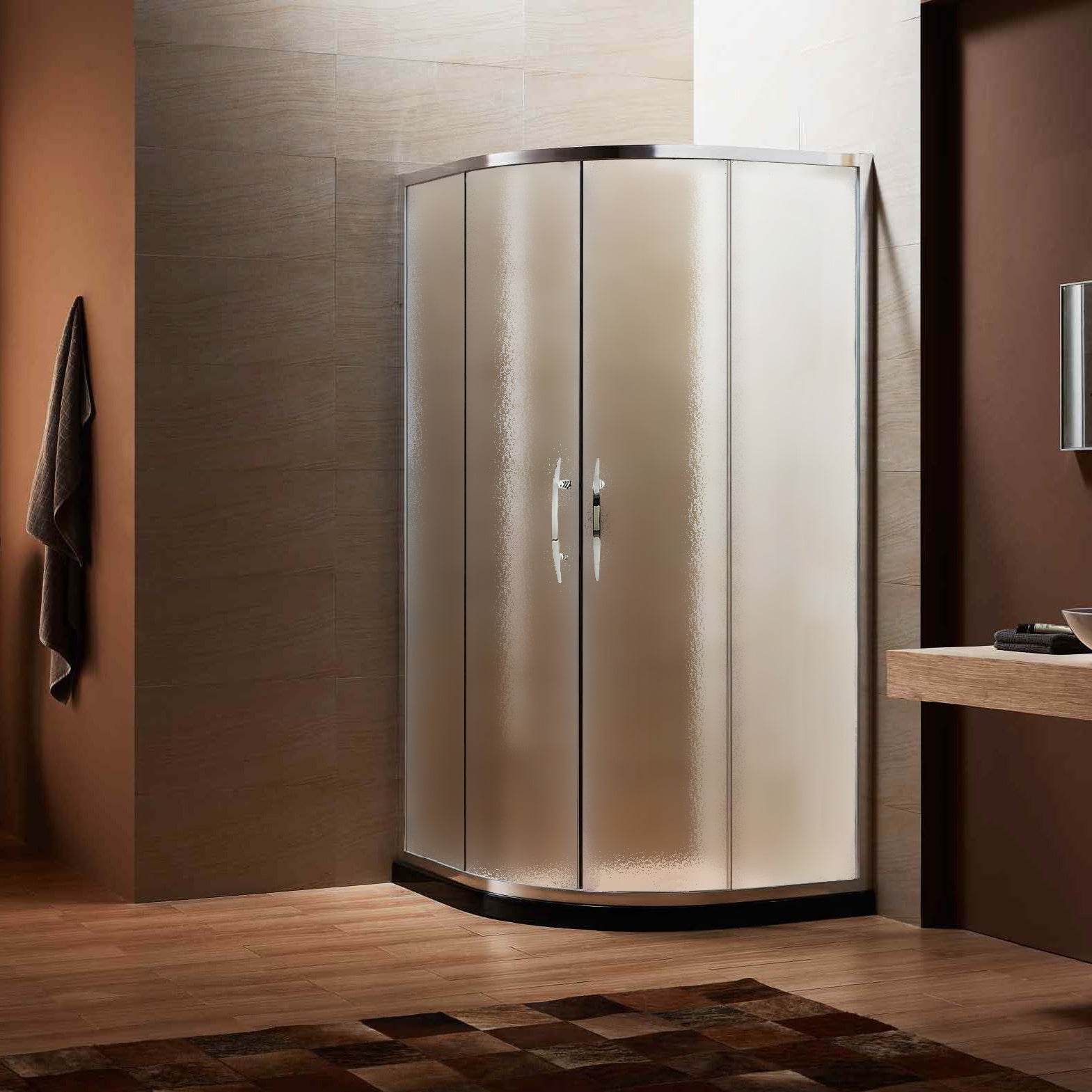 Dreamwerks 36 in. W x 79 in. H Framed Sliding Shower Enclosure - Available in Clear or Frosted Glass - Dreamwerks