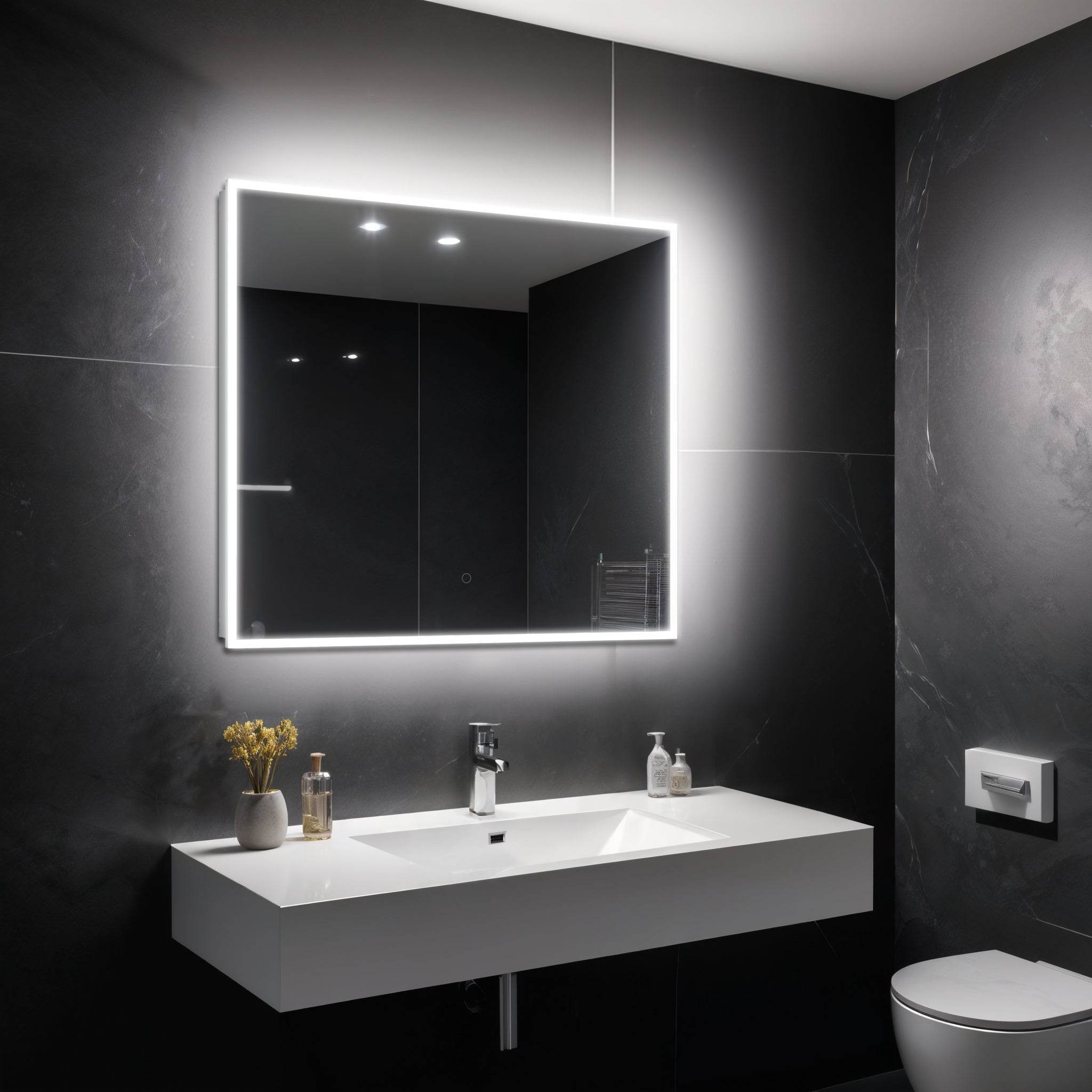 Camila Frameless LED Mirror with Defogger and Integrated Touch Switch - Available in 4 Sizes - Dreamwerks