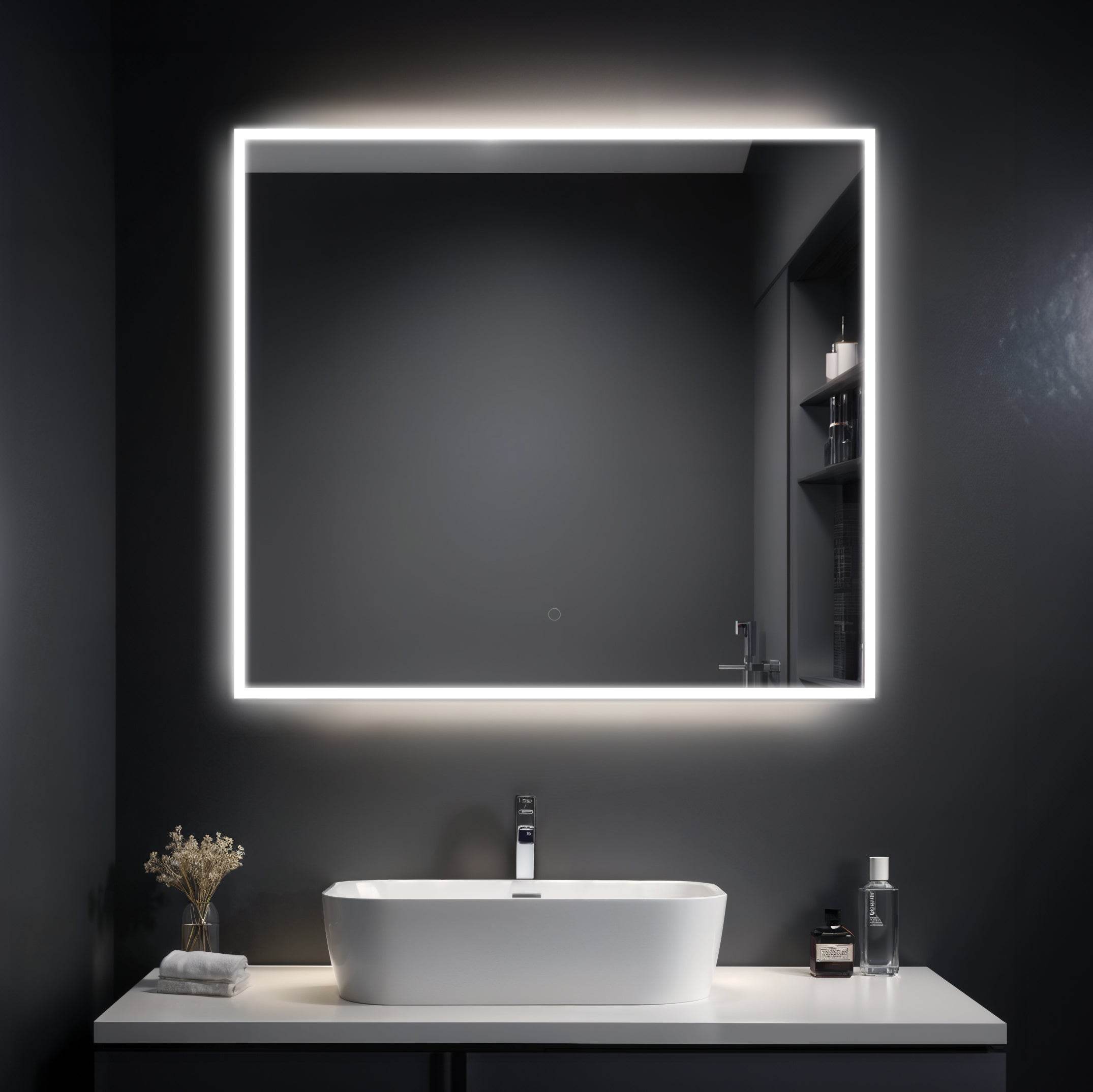 Camila Frameless LED Mirror with Defogger and Integrated Touch Switch - Available in 4 Sizes - Dreamwerks