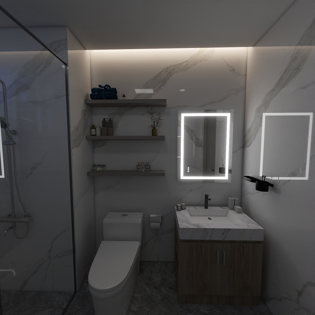 Mariana Rectangular LED Bathroom Mirror with Dimmer & Defogger - Available in 2 Sizes