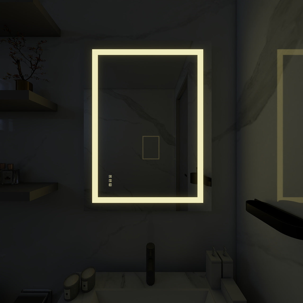 Mariana Rectangular LED Bathroom Mirror with Dimmer & Defogger - Available in 2 Sizes