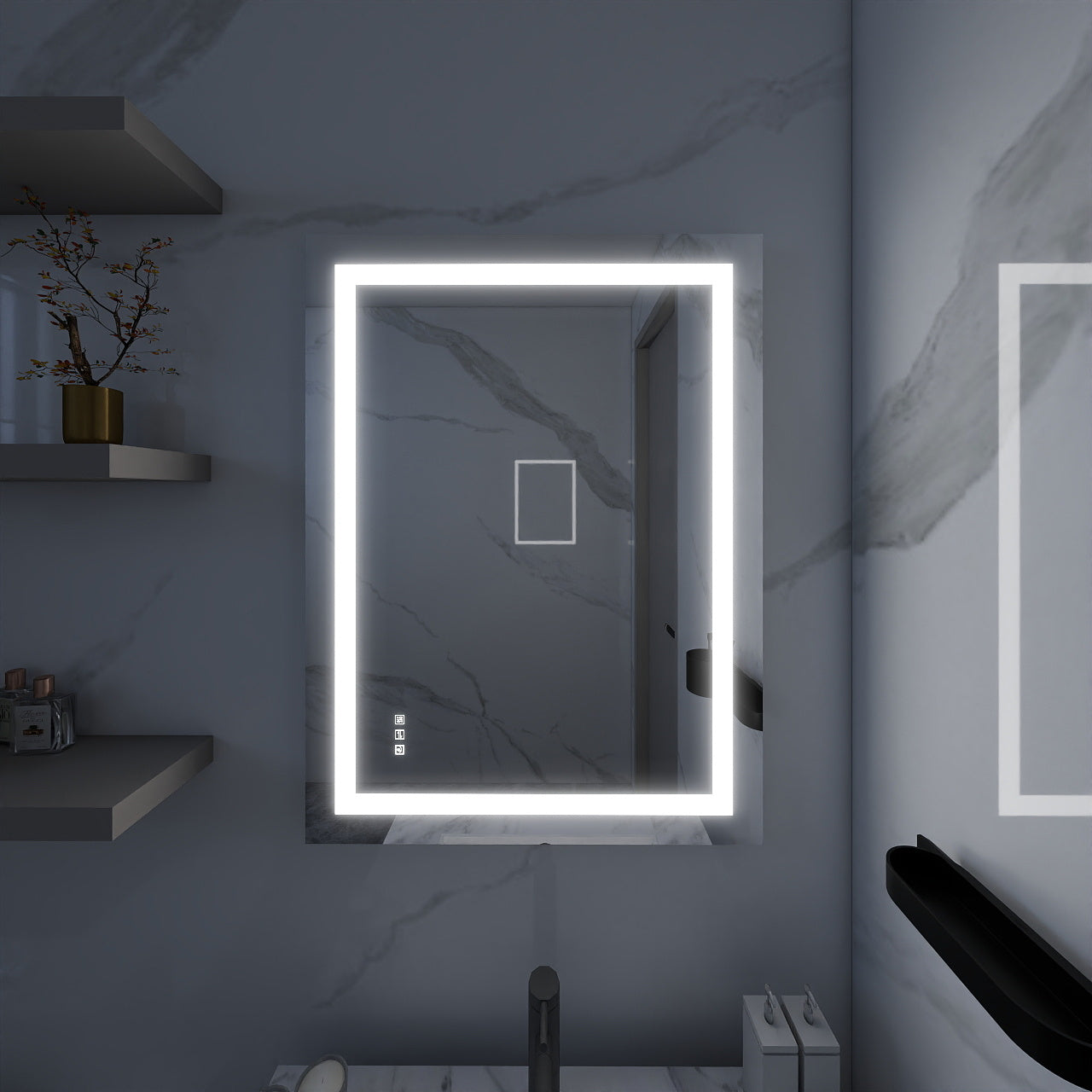 Mariana Rectangular LED Bathroom Mirror with Dimmer & Defogger - Available in 2 Sizes