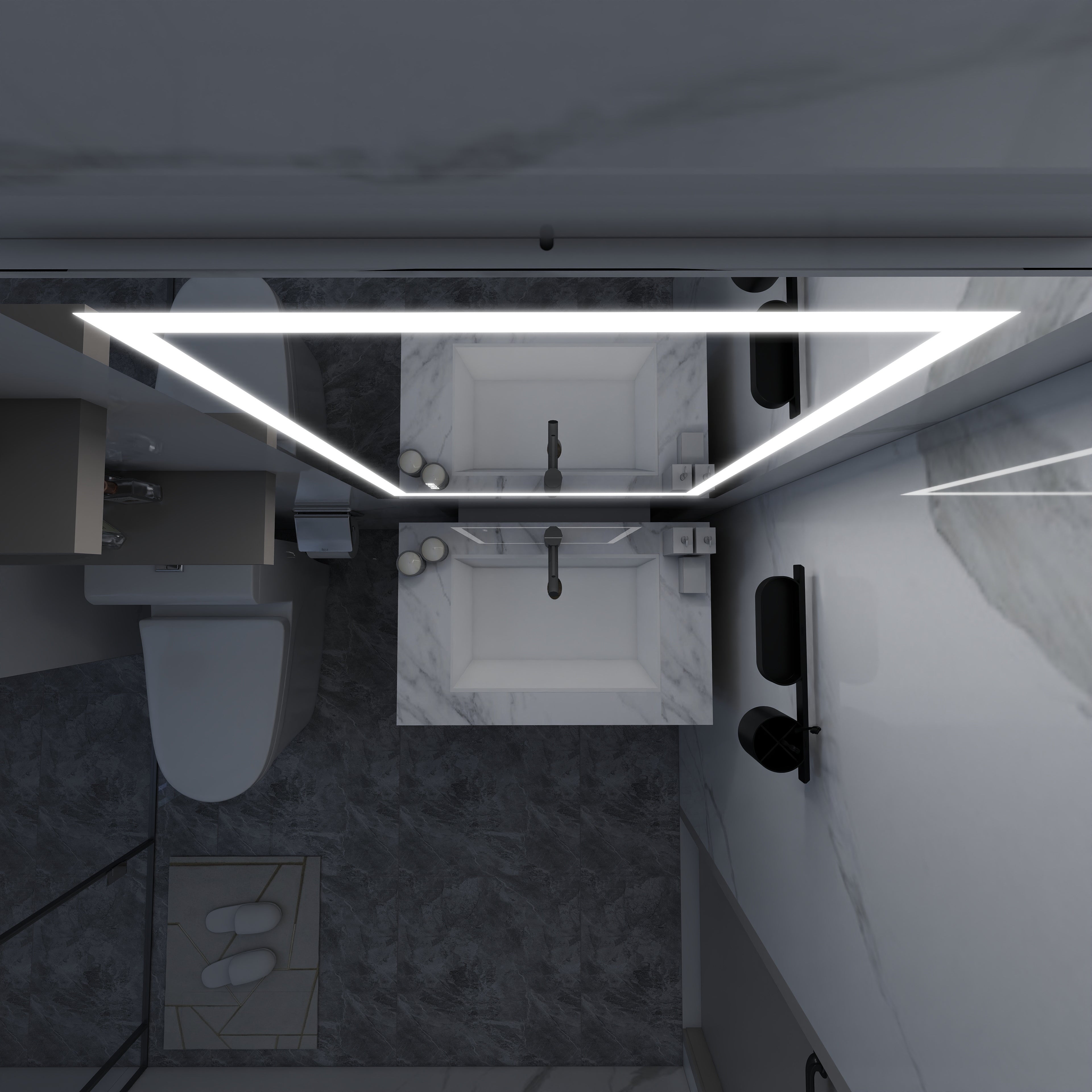 Mariana Rectangular LED Bathroom Mirror with Dimmer & Defogger - Available in 2 Sizes