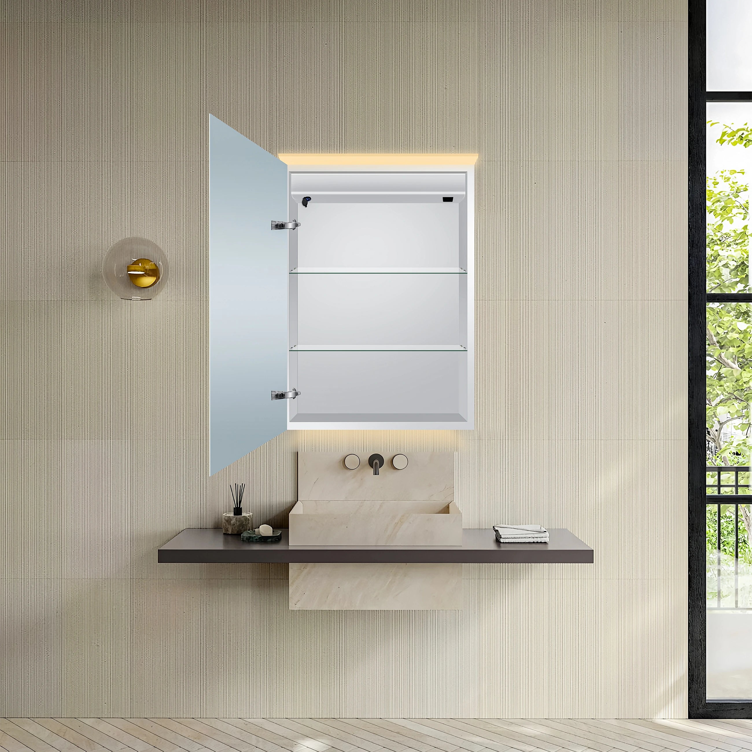 Garet 20"W x 28"H LED Medicine Cabinet