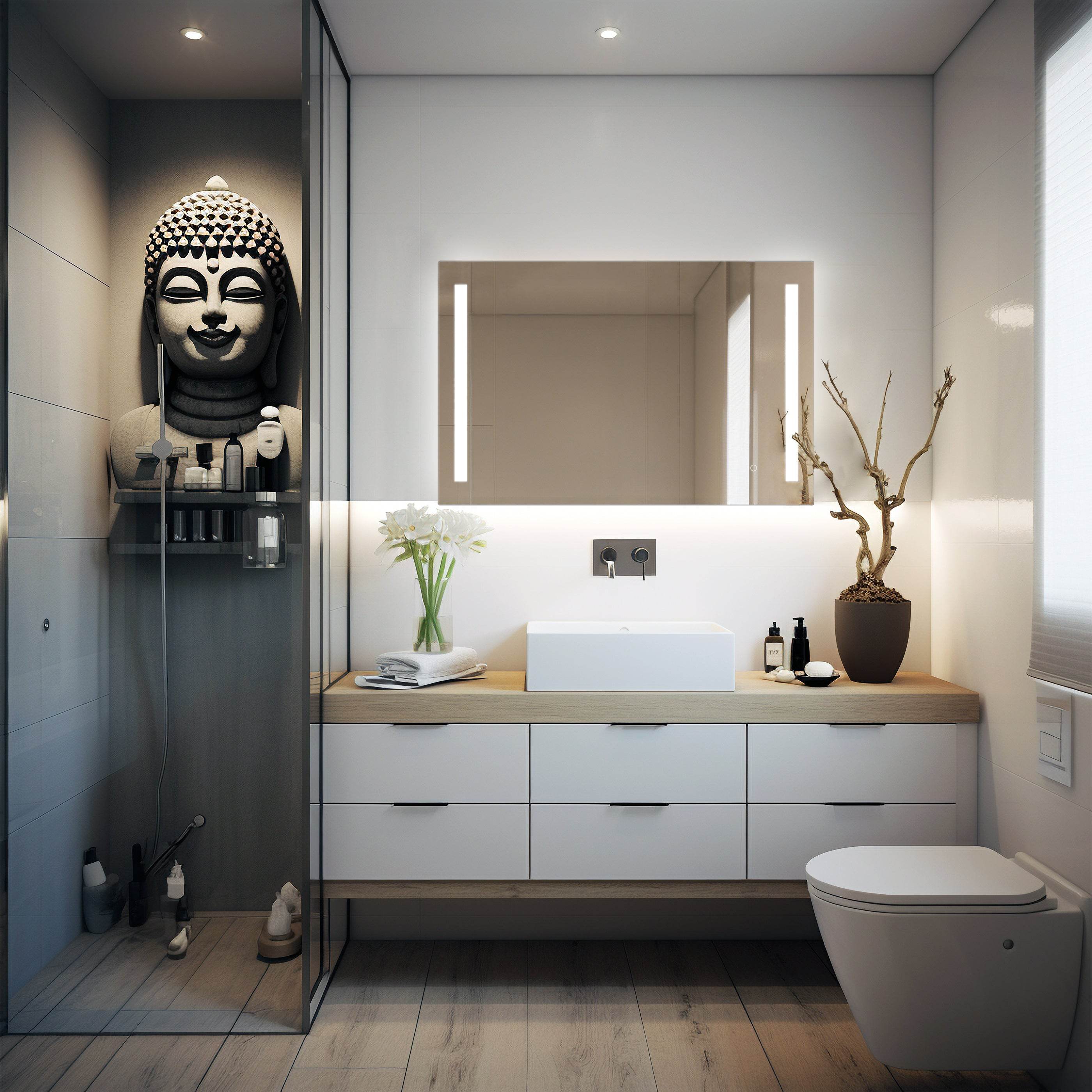 Treviso LED Mirror with Dimmer and Defogger - Available in 4 Sizes - Dreamwerks