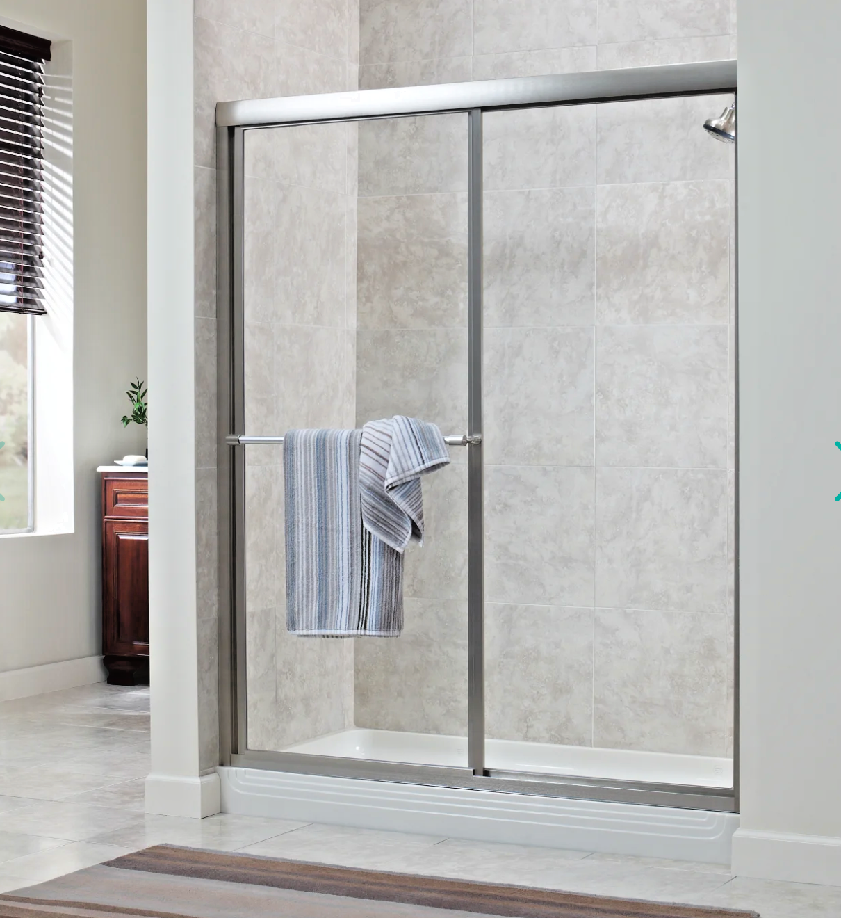Dreamwerks 60 in. W x 60 in. H Framed Bypass Shower Door in Polished Chrome