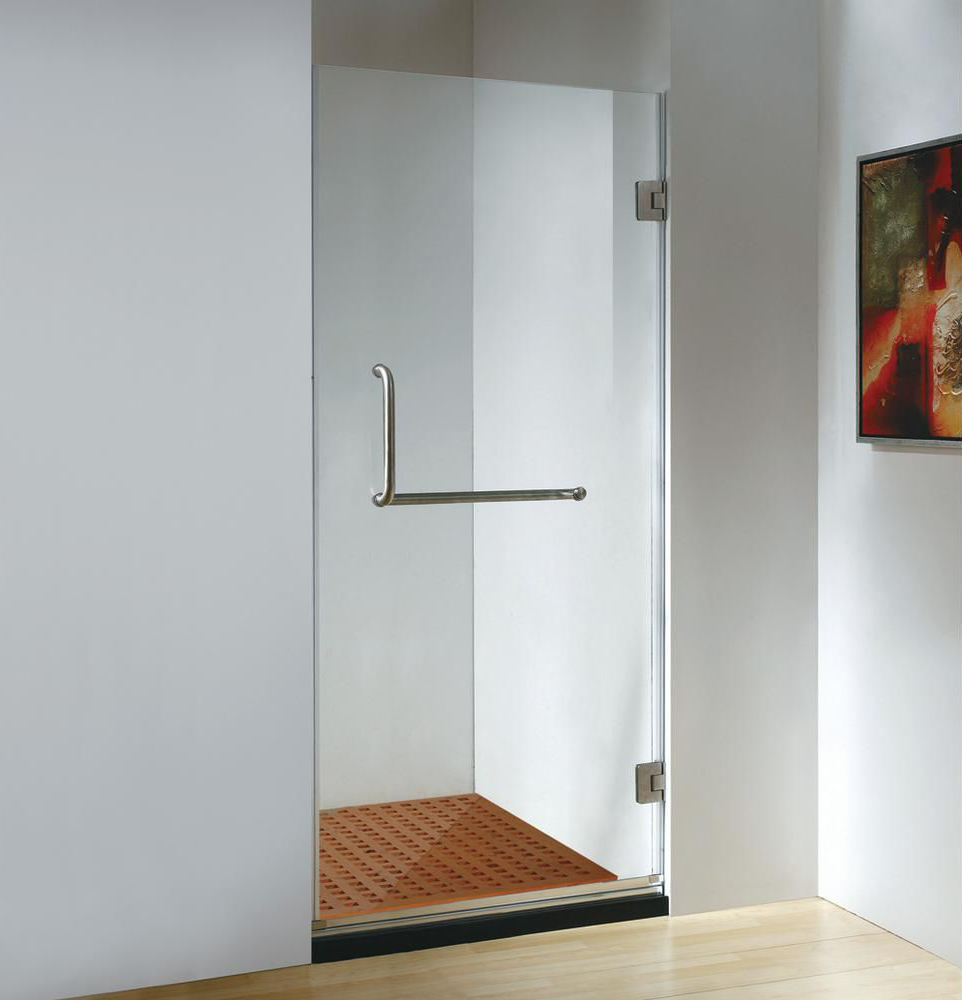 Dreamwerks 30 in. W x 79 in. H Frameless Hinged Shower Door - Available in Clear or Frosted Glass