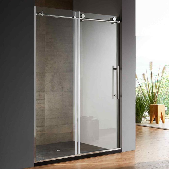 Dreamwerks 48 In. W x 79 In. H Shower Door In Bright Chrome With Clear Glass
