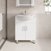 Lilly 24" W x 18" D x 34" H Euro-Style Vanity in White with Ceramic Vanity Top - Dreamwerks