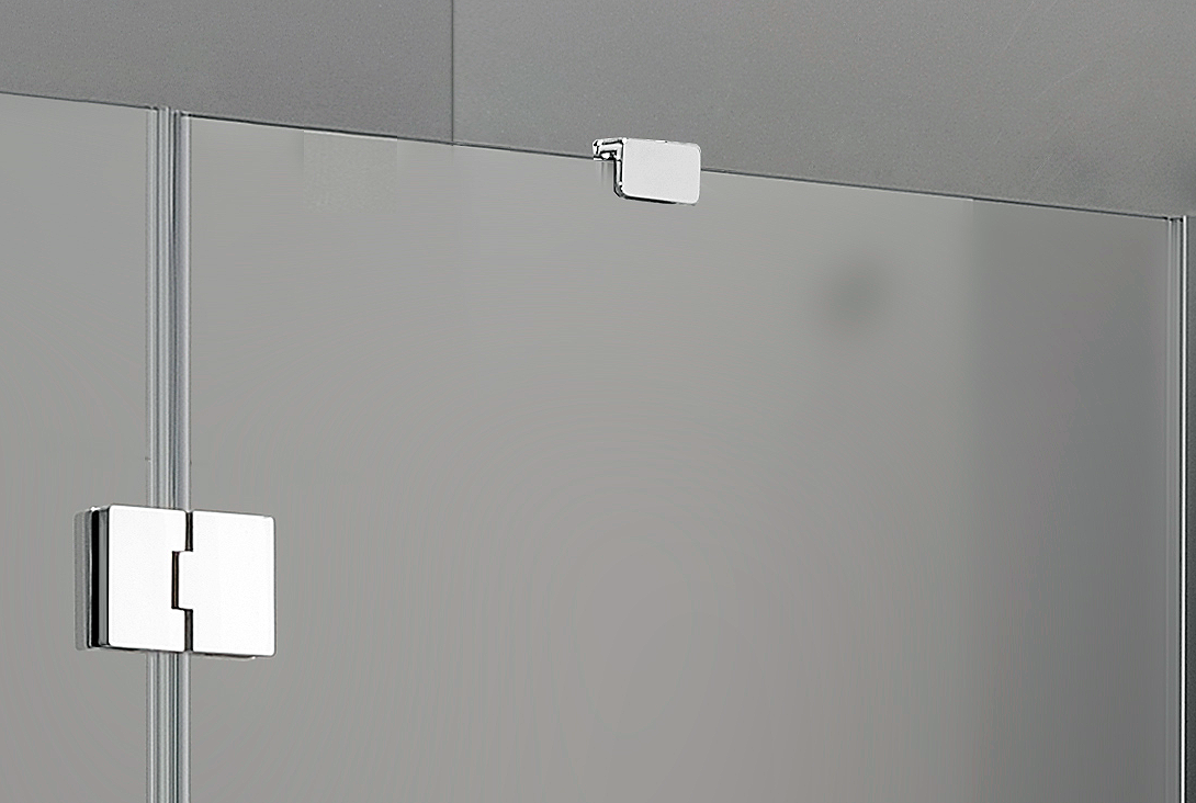 Dreamwerks 47"W x 79"H Frameless 3-Piece Corner Pivot Shower Enclosure with Chrome Hardware