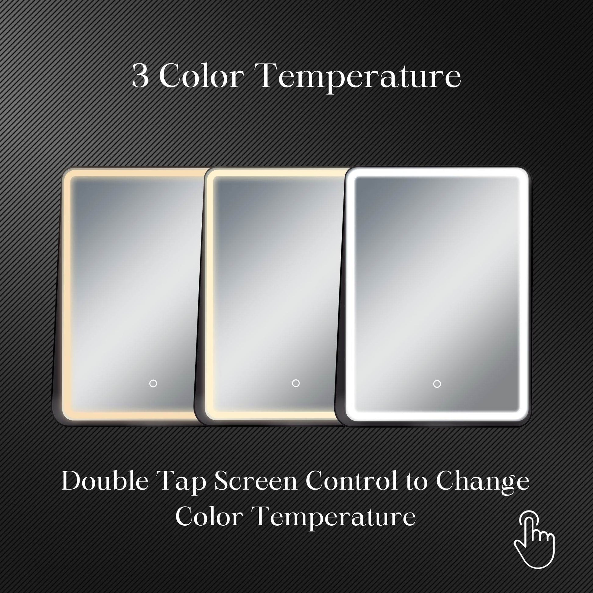 Zara 24"W x 32"H LED Lighted Mirror with Integrated Shelf - Dreamwerks