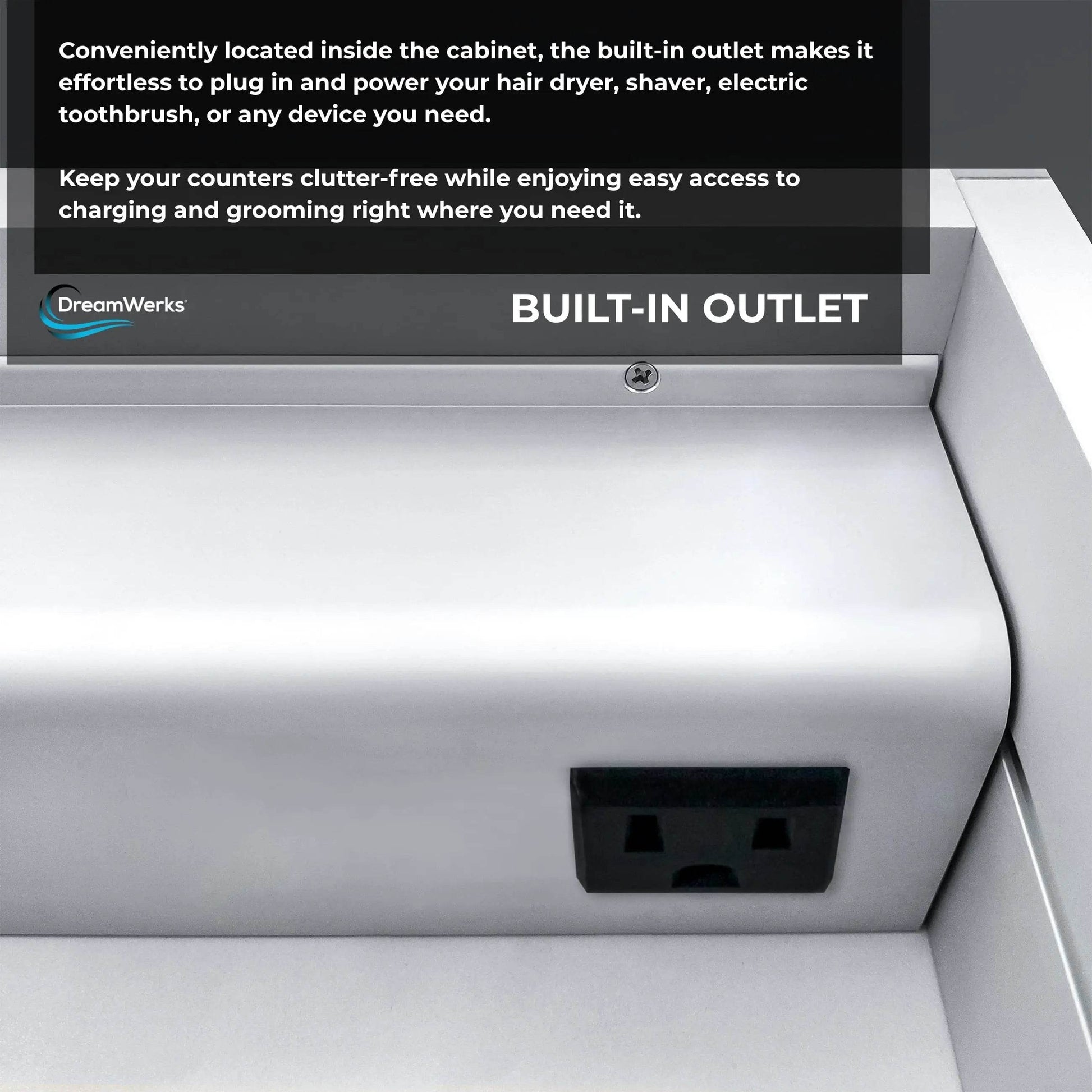 Dhalia LED Bathroom Medicine Cabinet with Defogger and Internal 3X Makeup Mirror - Available in 6 Sizes - Dreamwerks