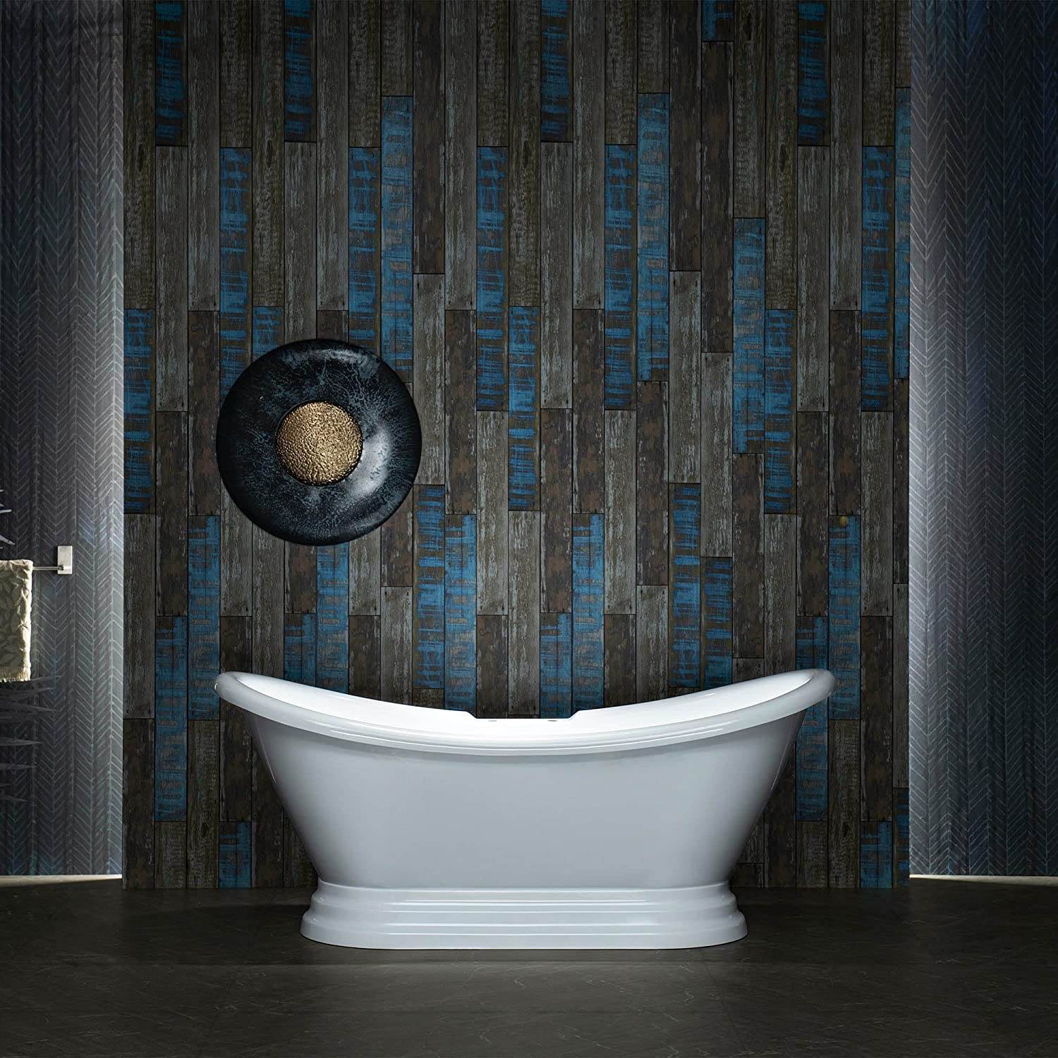 Dreamwerks 5.75 ft. acrylic freestanding pedestal bathtub – 30" wide ergonomic soaking tub