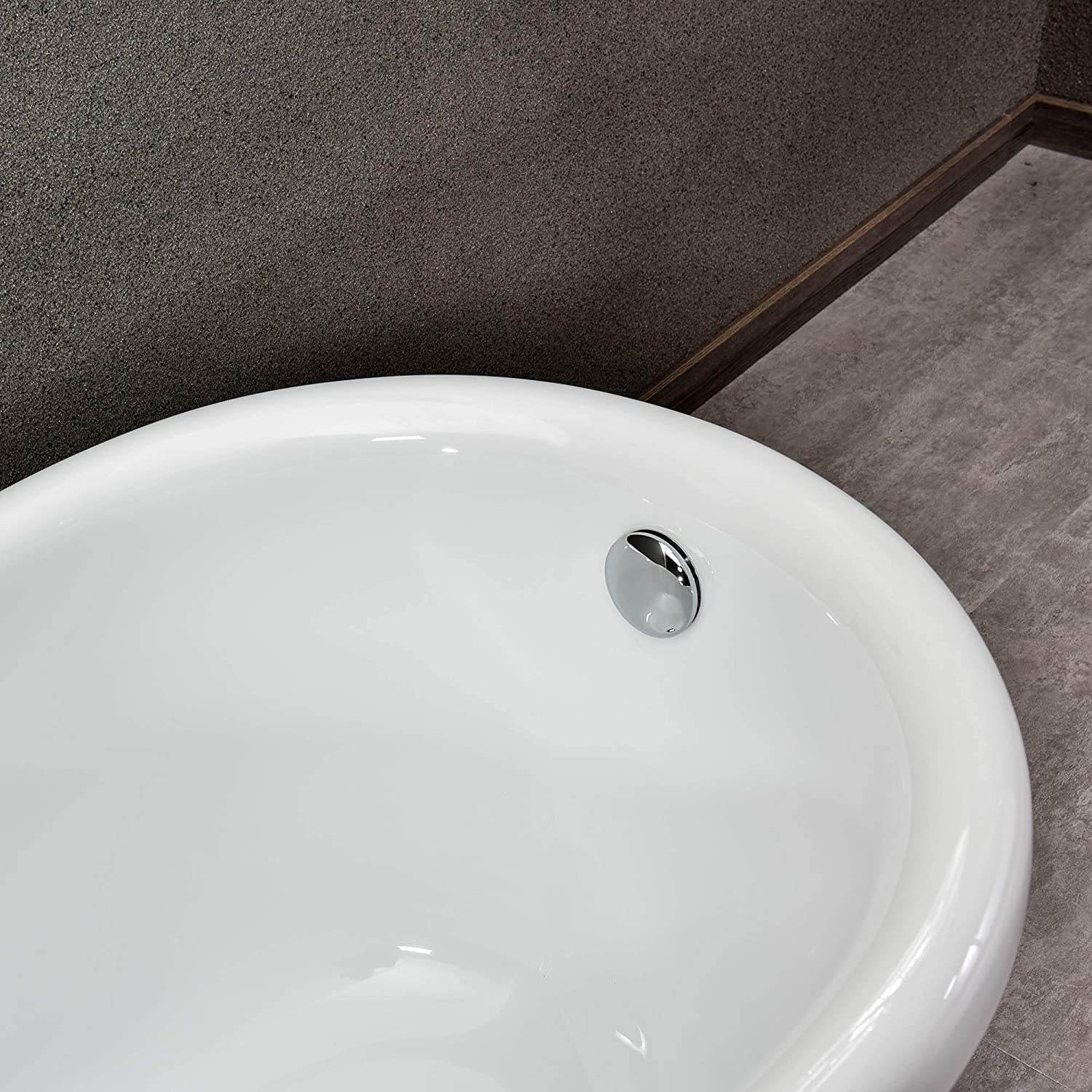 Dreamwerks deep soaking clawfoot bathtub, vintage style fiberglass freestanding clawfoot tub