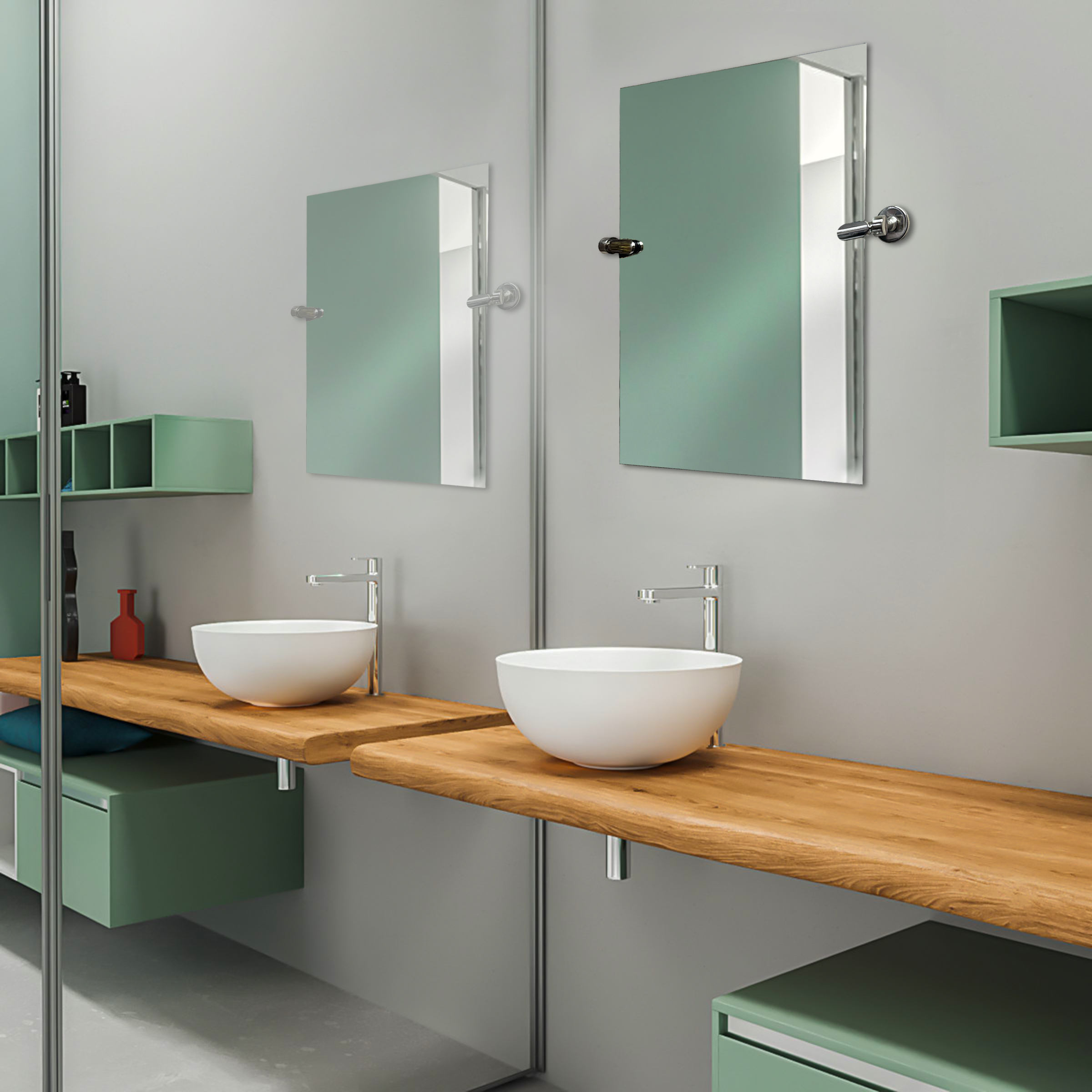 21''W x 24''H Rectangular Frameless Bathroom Tilting Mirror - Available in 3 Colors - Dreamwerks