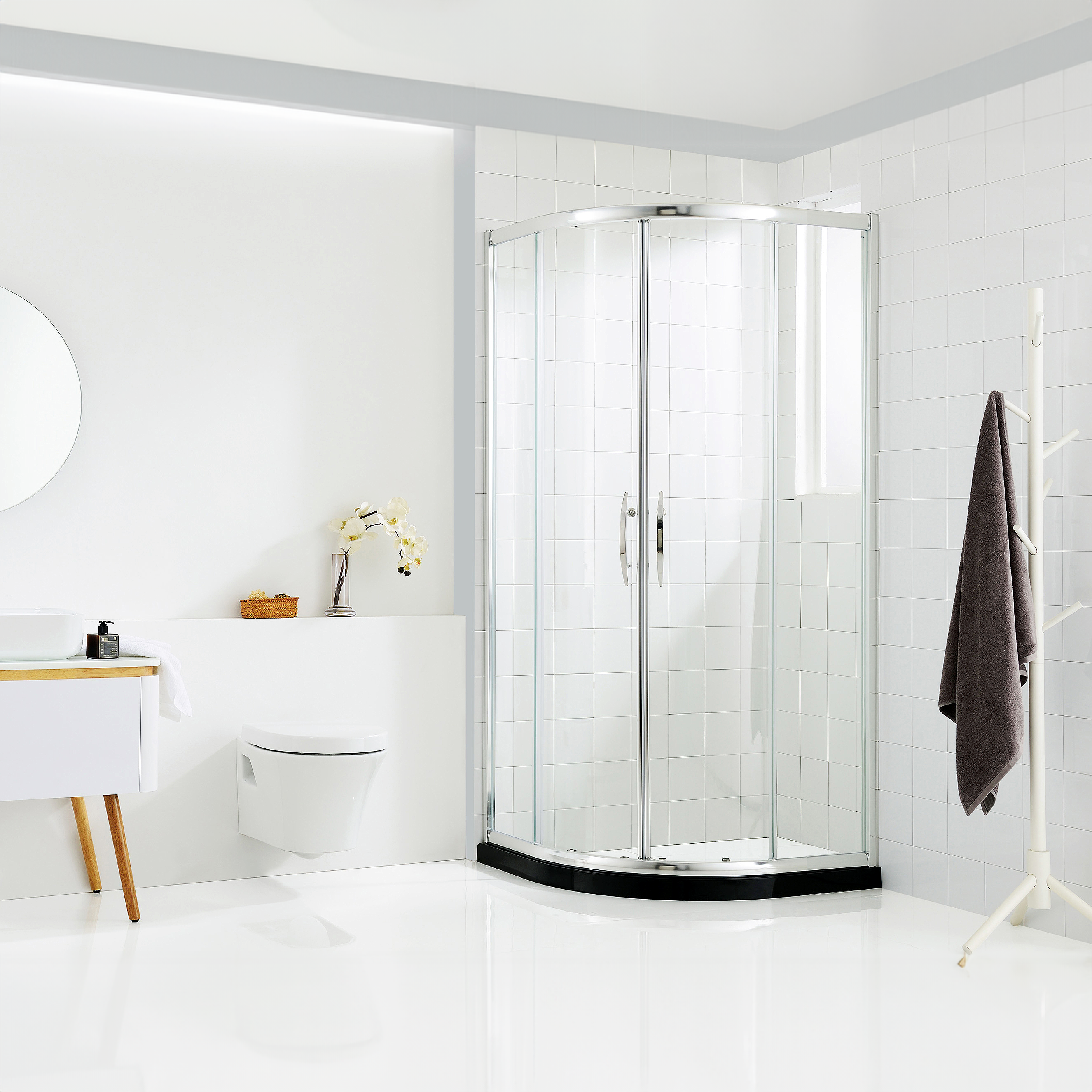 Dreamwerks 40"W x 79"H Framed Sliding Shower Enclosure - Available in Clear or Frosted Glass