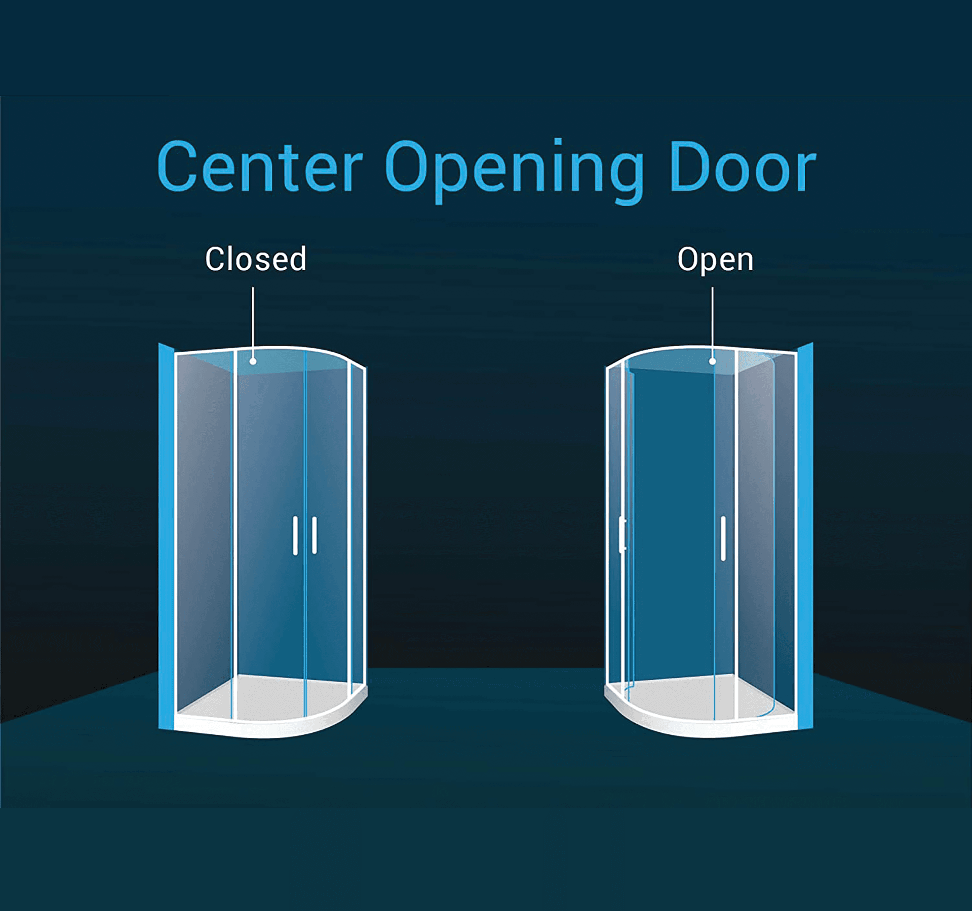 Dreamwerks 40" Sliding Shower Door – Clear or Frosted Glass, Watertight Luxury Enclosure
