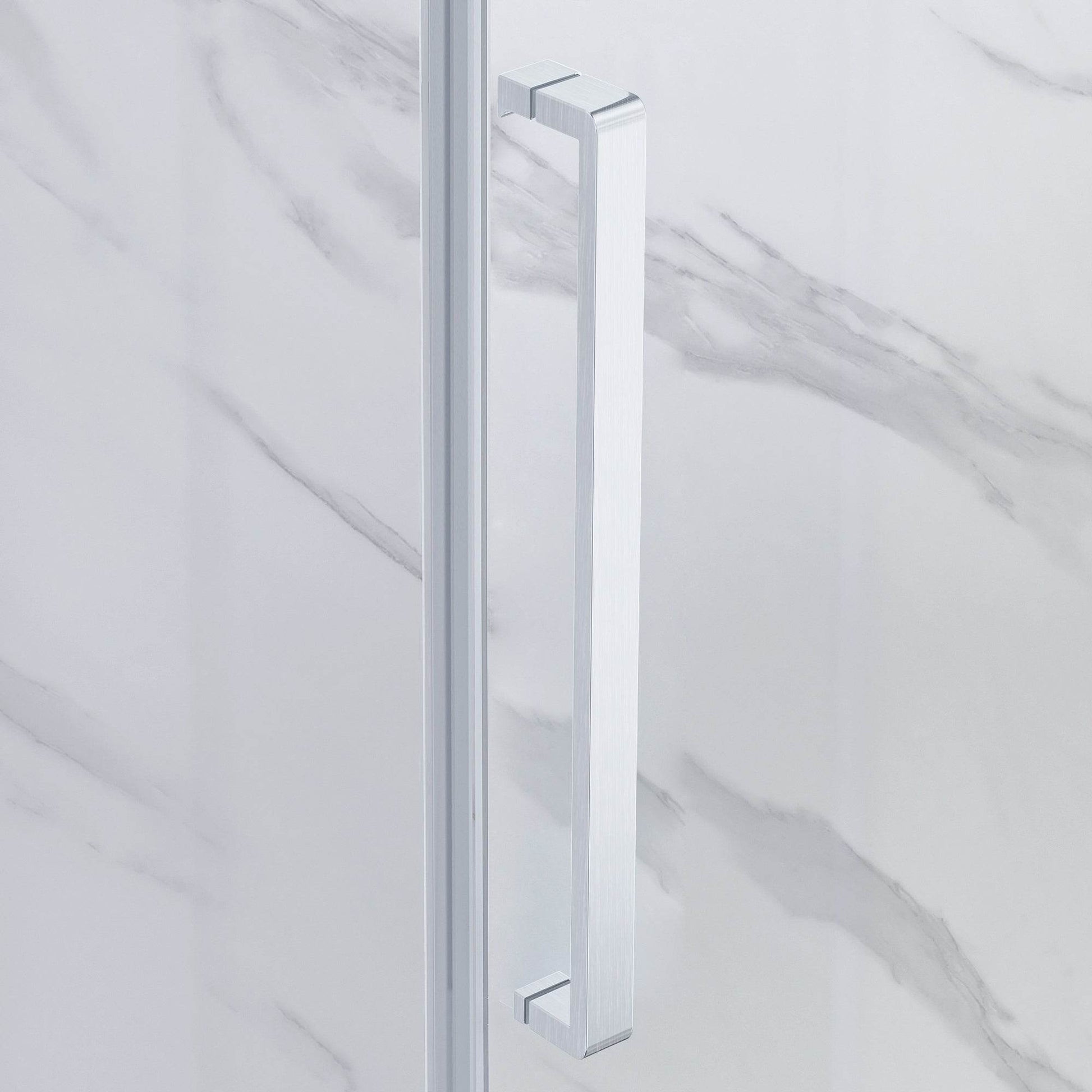 Bristol 48 in. W x 32 in. D x 79.2 in. H Rectangular Shower Kit in Black / Chrome / Brushed Nickel - Dreamwerks