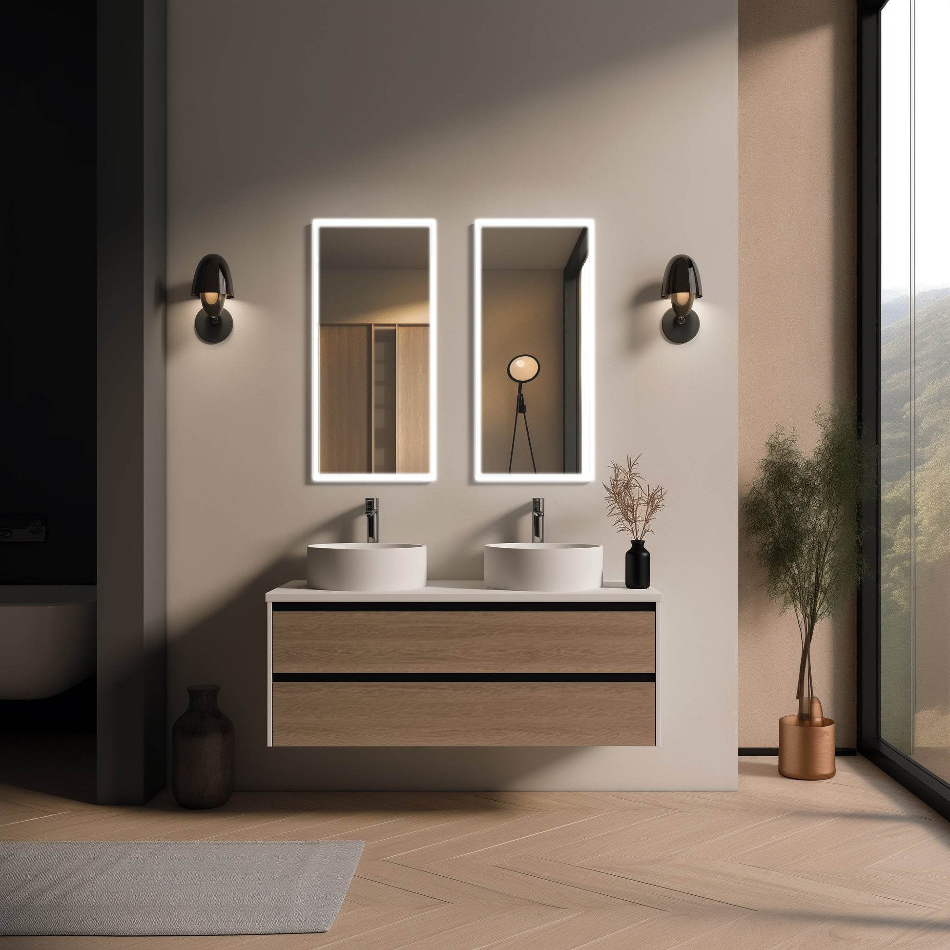 Dhalia LED Bathroom Medicine Cabinet with Defogger and Internal 3X Makeup Mirror - Available in 6 Sizes - Dreamwerks