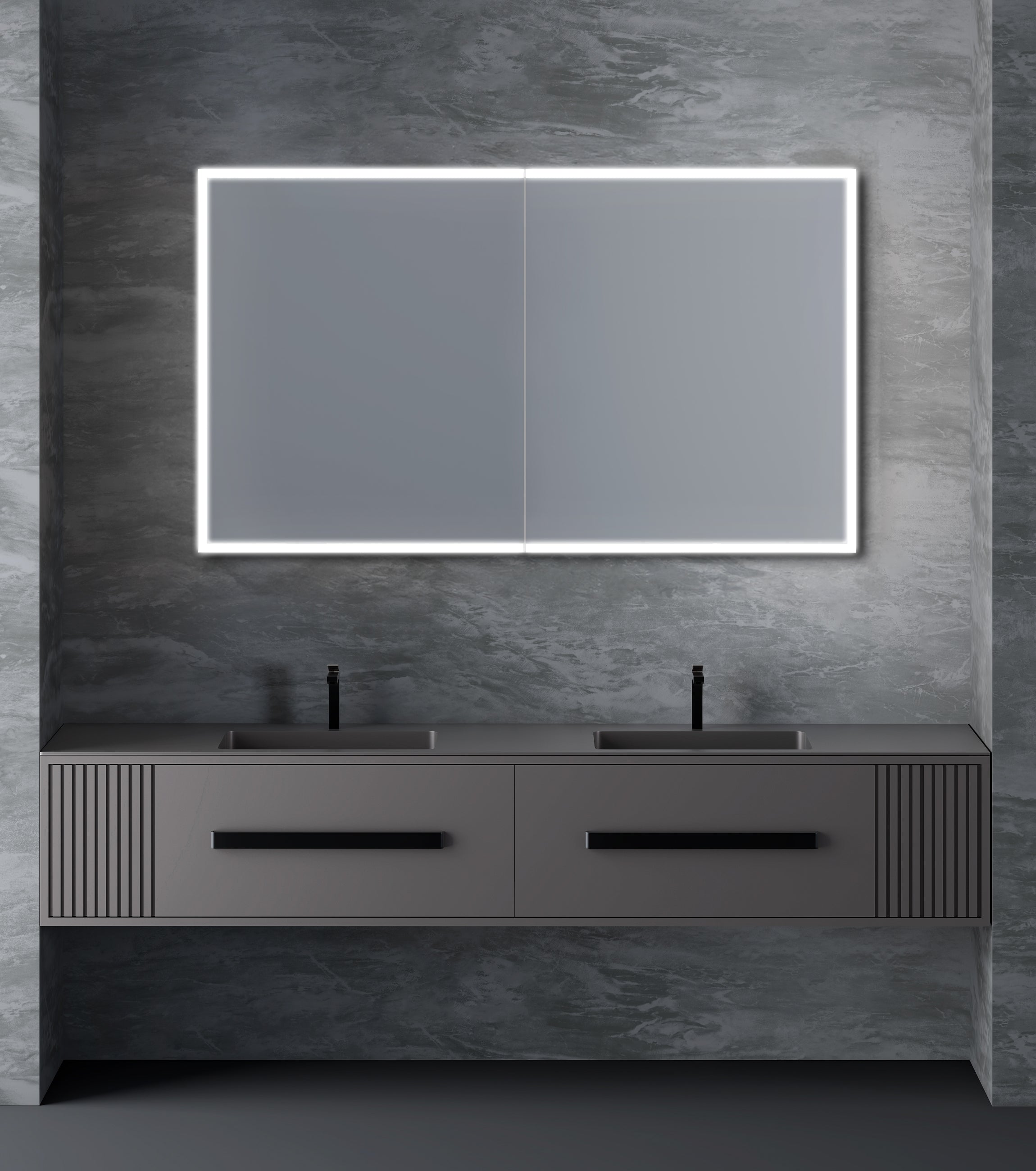 Dhalia LED Bathroom Medicine Cabinet with Defogger and Internal 3X Makeup Mirror - Available in 5 Sizes - Dreamwerks