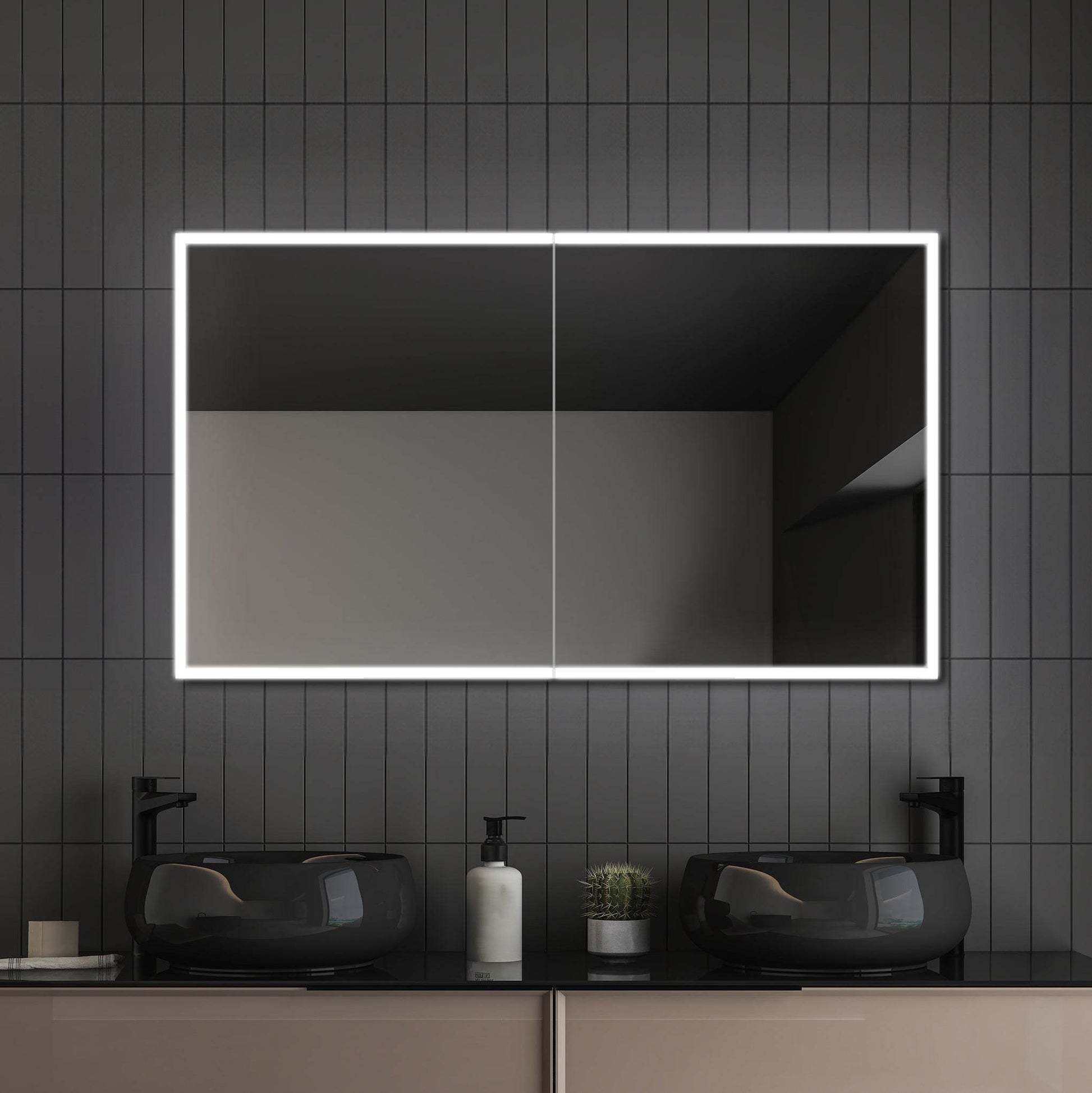 Dhalia LED Bathroom Medicine Cabinet with Defogger and Internal 3X Makeup Mirror - Available in 6 Sizes - Dreamwerks