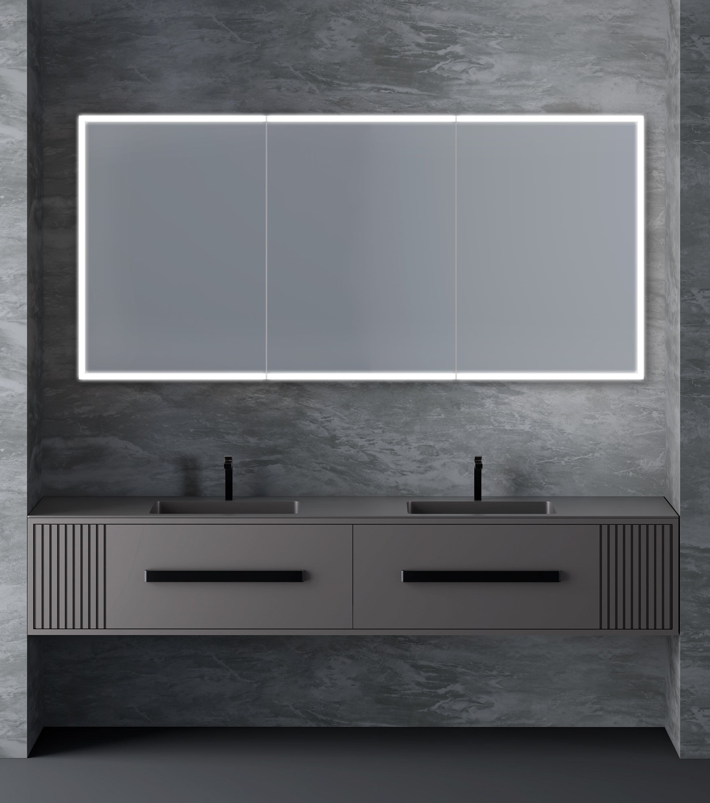 Dhalia LED Bathroom Medicine Cabinet with Defogger and Internal 3X Makeup Mirror - Available in 5 Sizes - Dreamwerks